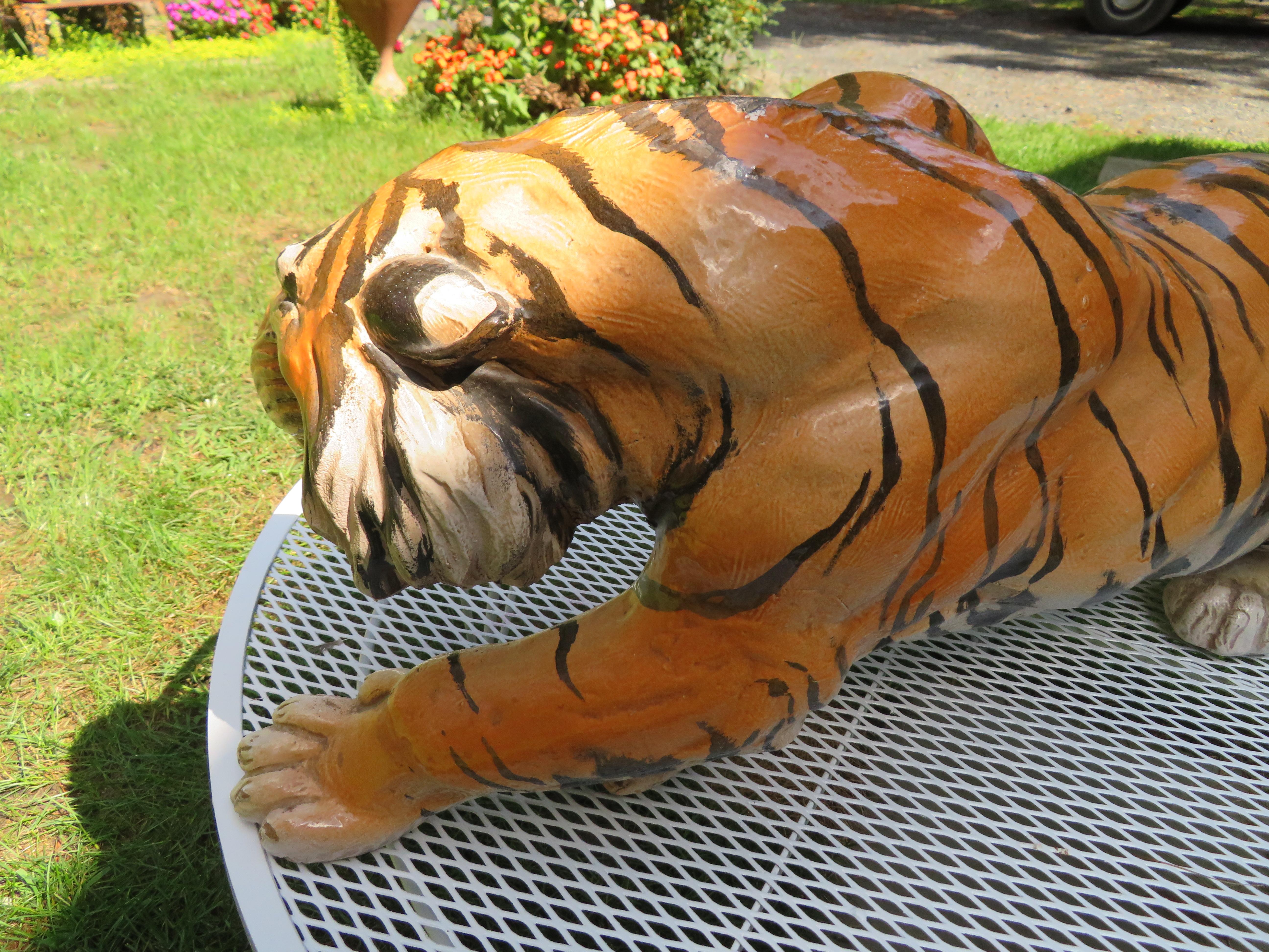 large ceramic tiger