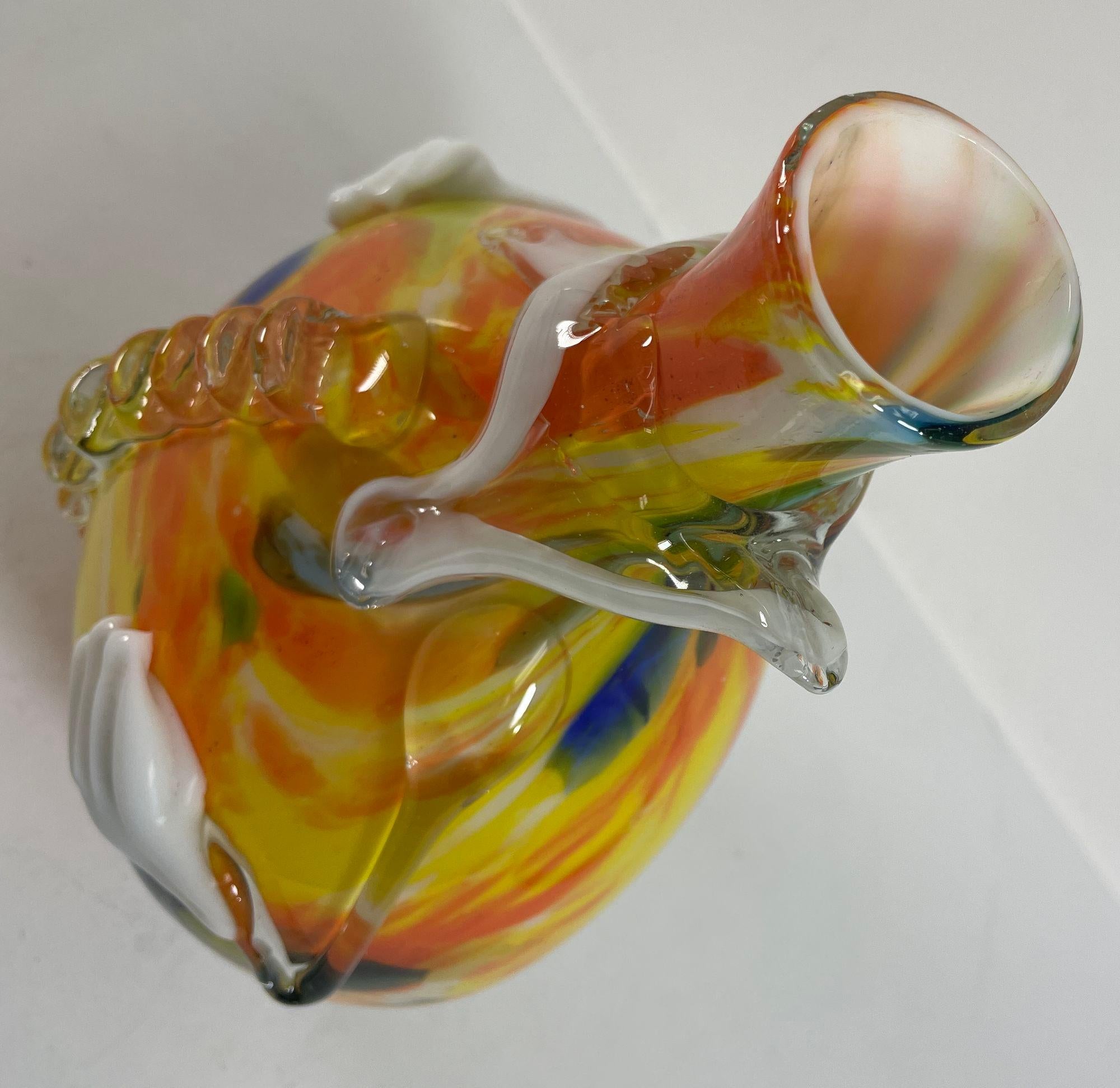 Vintage grande bottiglia decanter pagliaccio in vetro artistico italiano di Murano in vendita 1