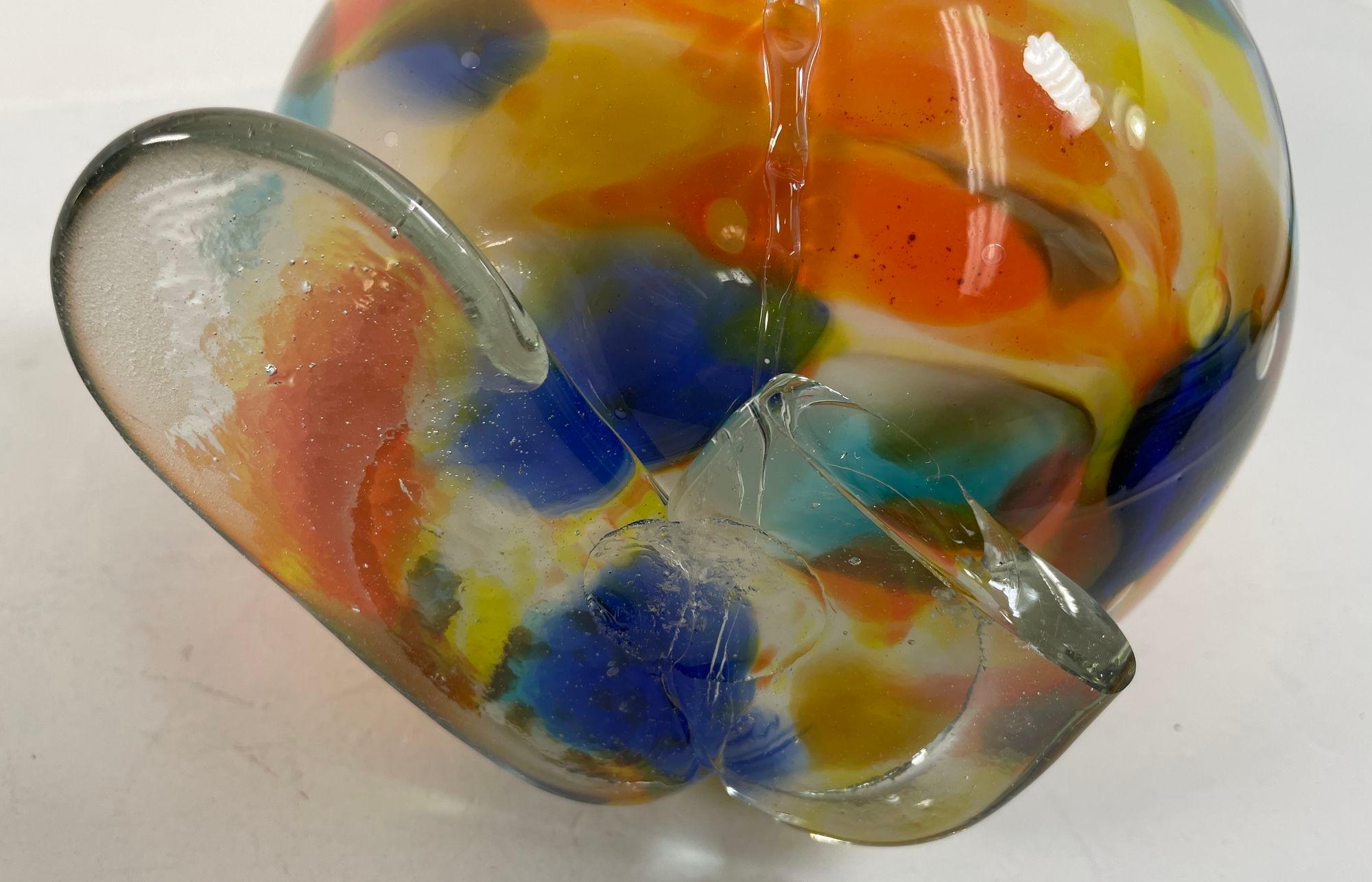 Vintage grande bottiglia decanter pagliaccio in vetro artistico italiano di Murano in vendita 2