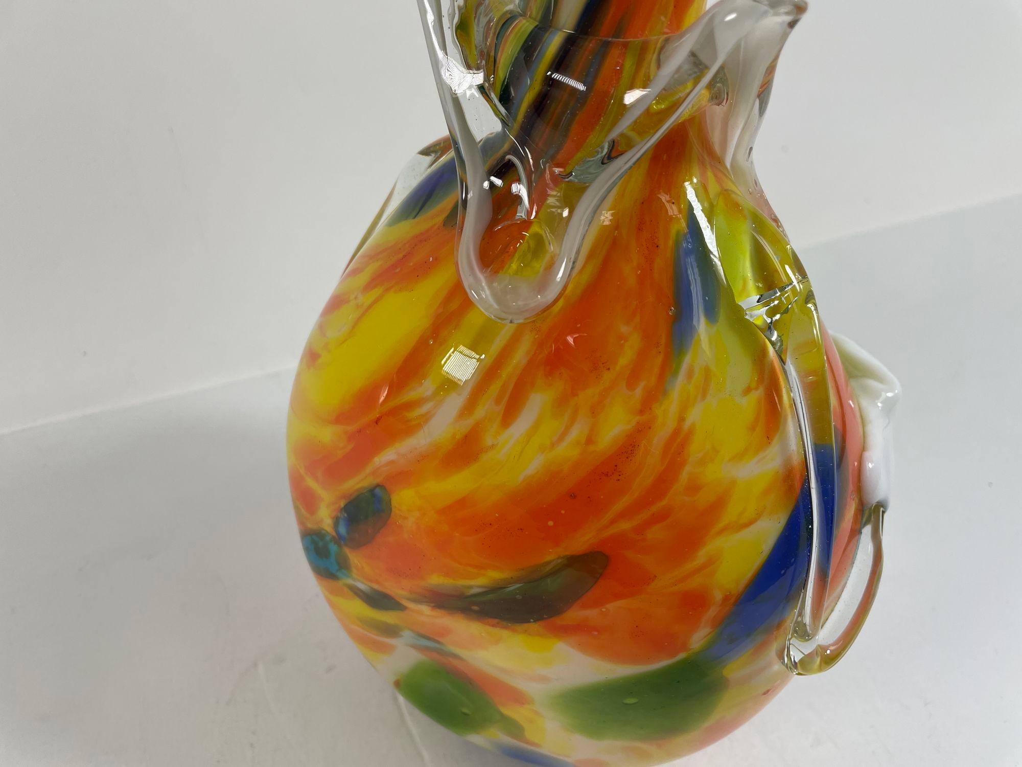 Vintage grande bottiglia decanter pagliaccio in vetro artistico italiano di Murano in vendita 7