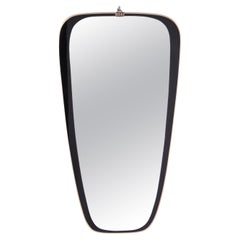 Vintage Large Italian Oval Wall Mirror, 1960s