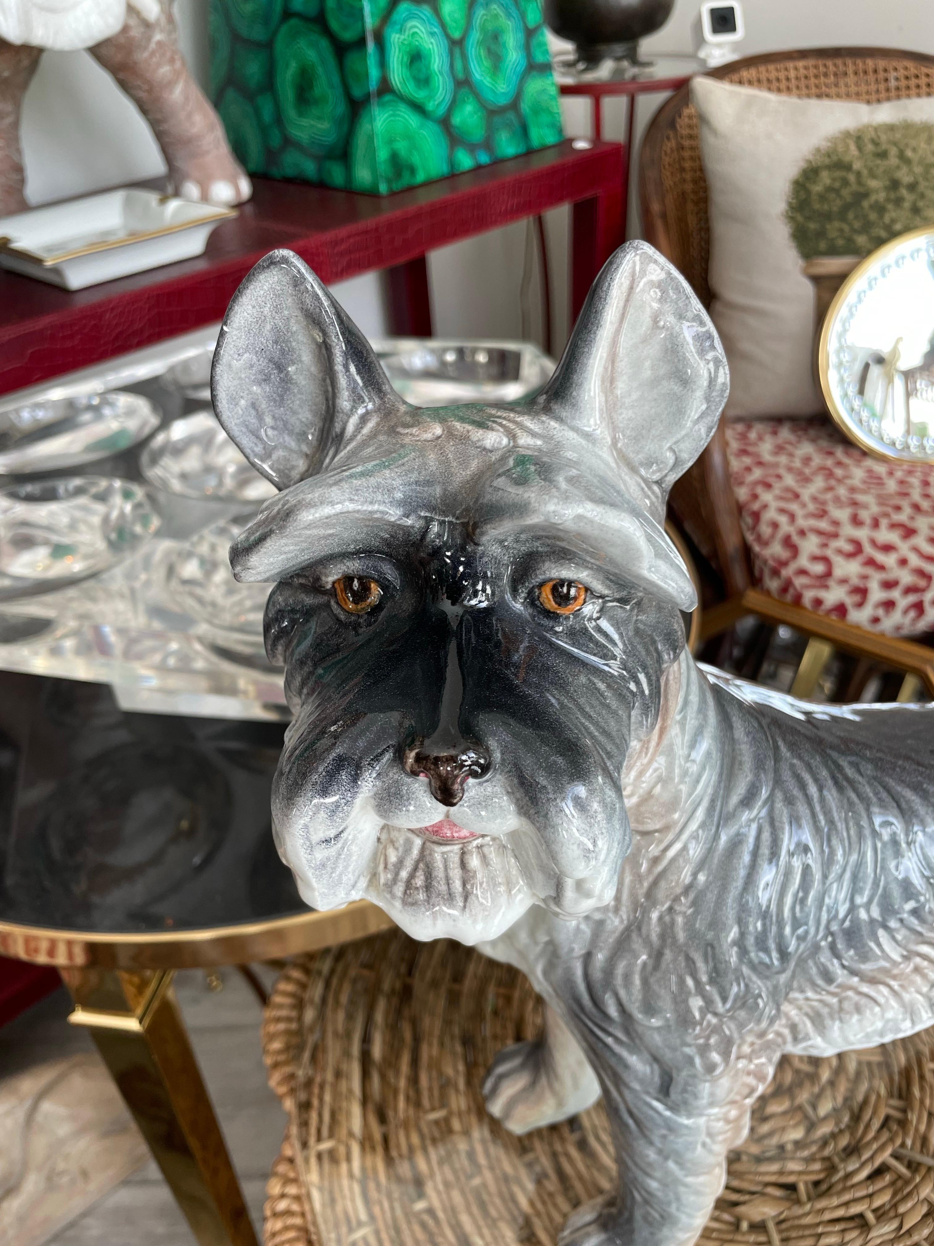 Vintage Grande Schnauzer Italiano in piedi In condizioni buone in vendita a West Palm Beach, FL