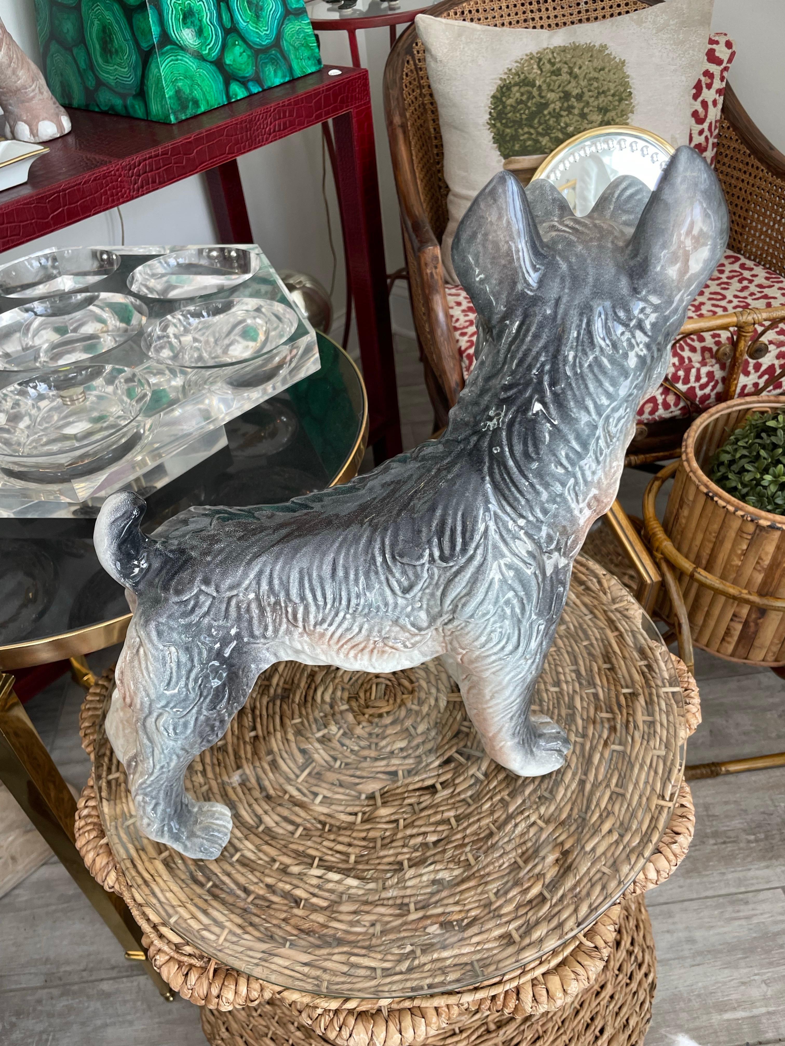 Porcellana Vintage Grande Schnauzer Italiano in piedi in vendita