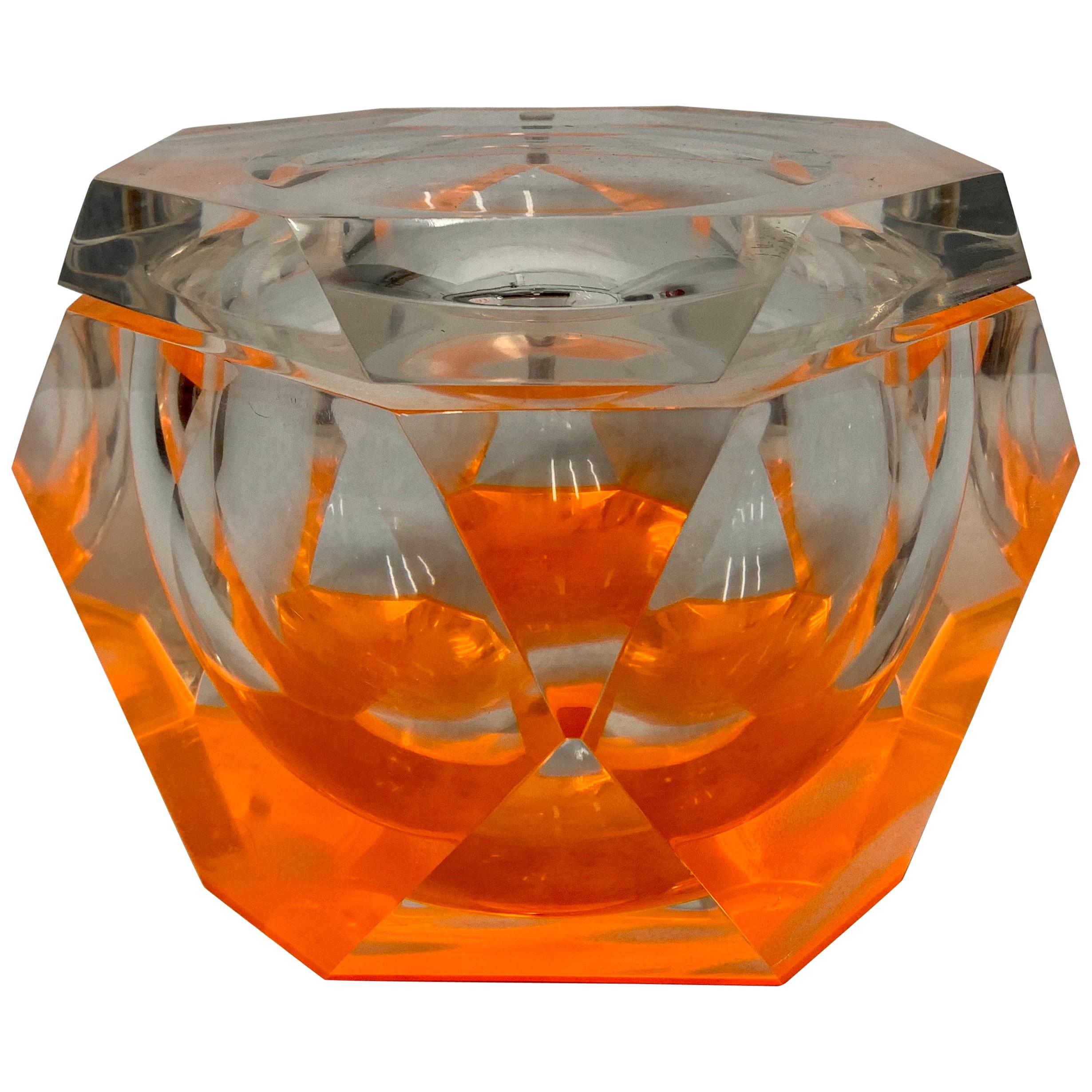 Vintage Large Lucite Ice Bucket by Alessandro Albrizzi