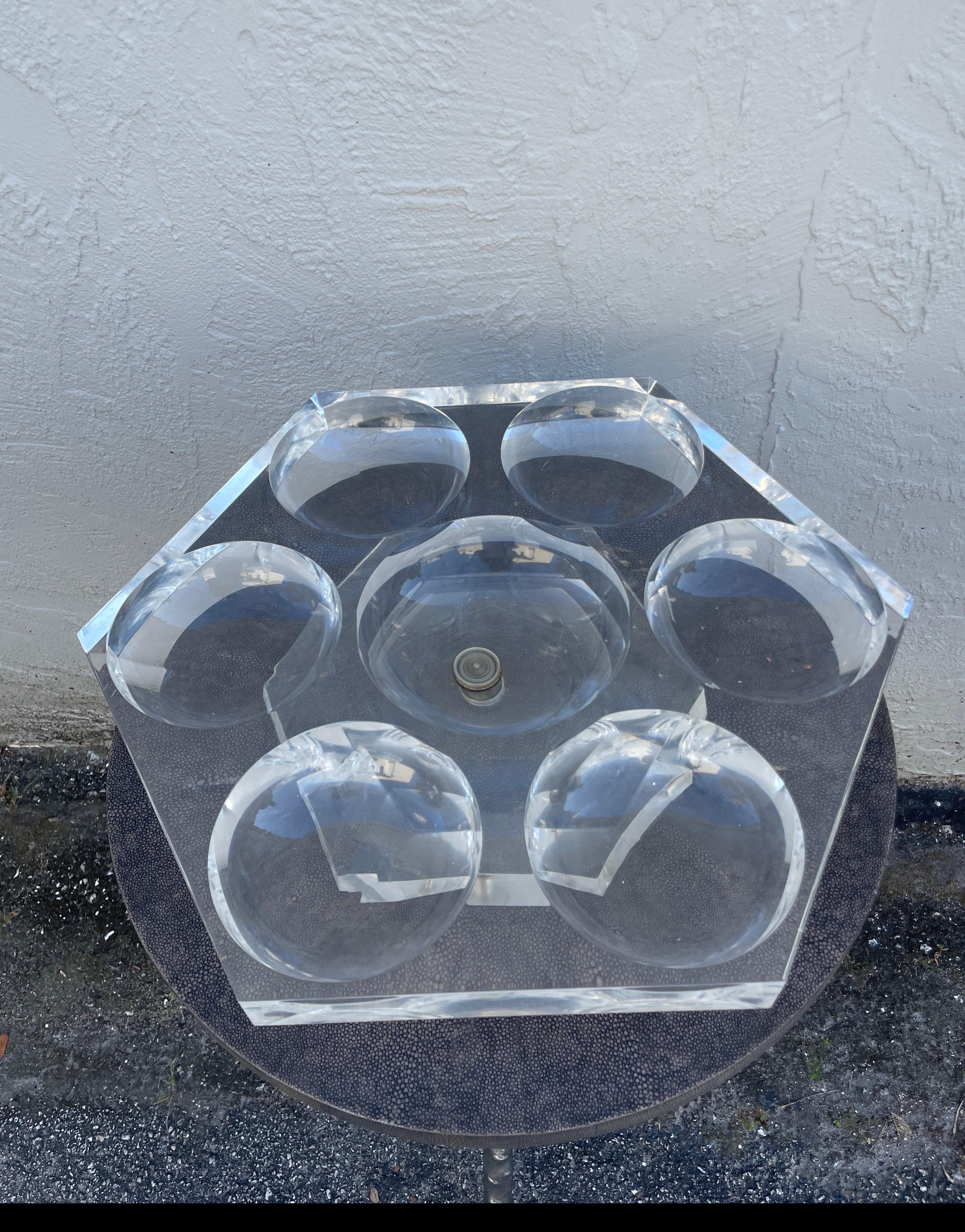 Vintage Large Lucite Lazy Susan For Sale 6