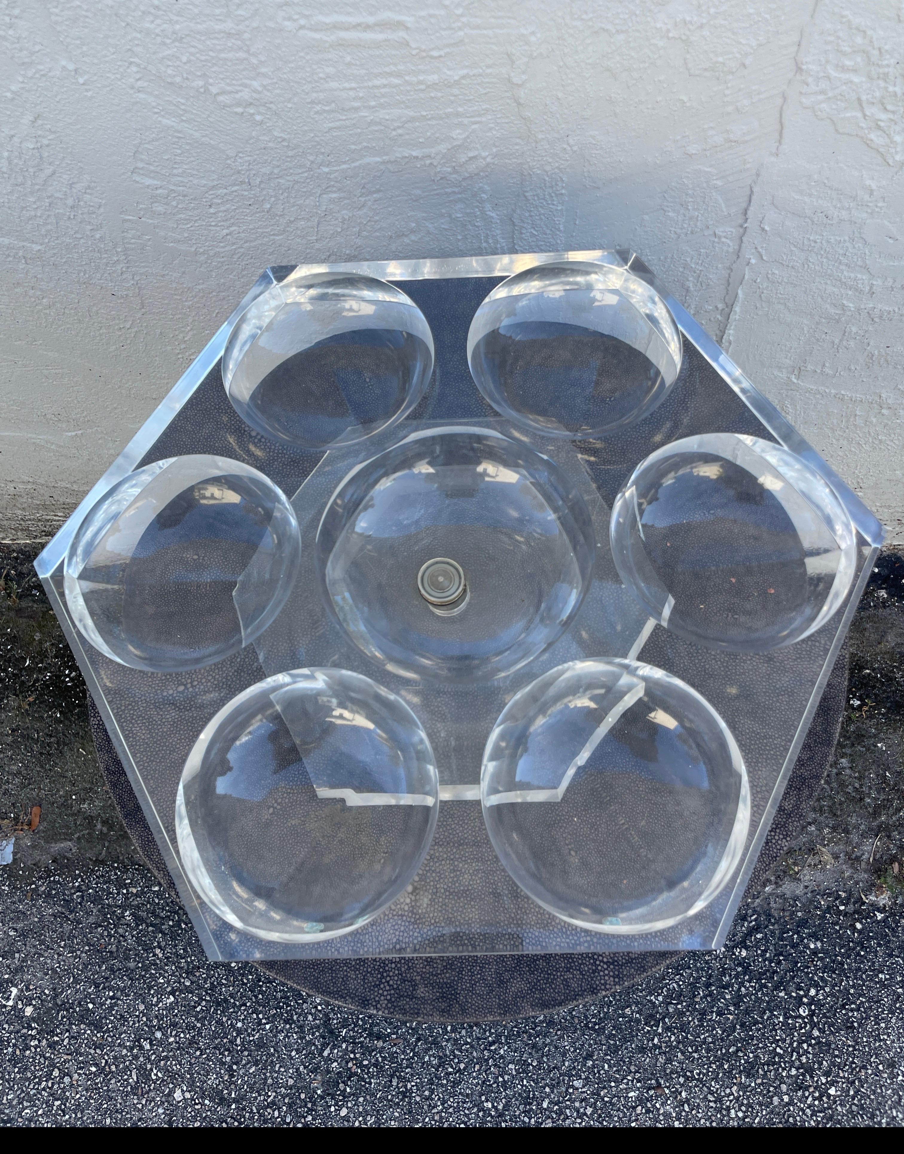 Large Vintage Lucite lazy Susan serving piece. Extremely sought after and hard to find. 