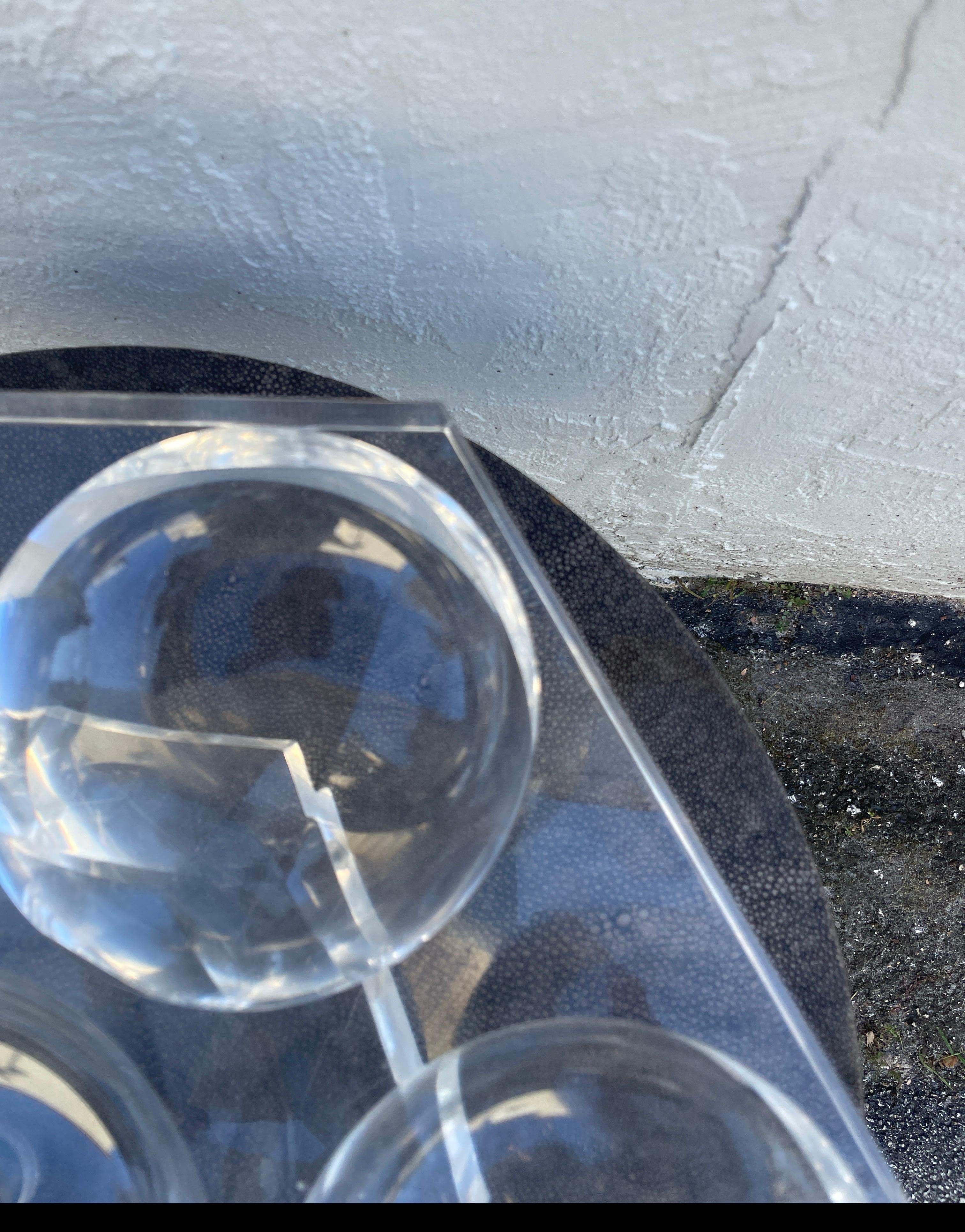 20th Century Vintage Large Lucite Lazy Susan For Sale