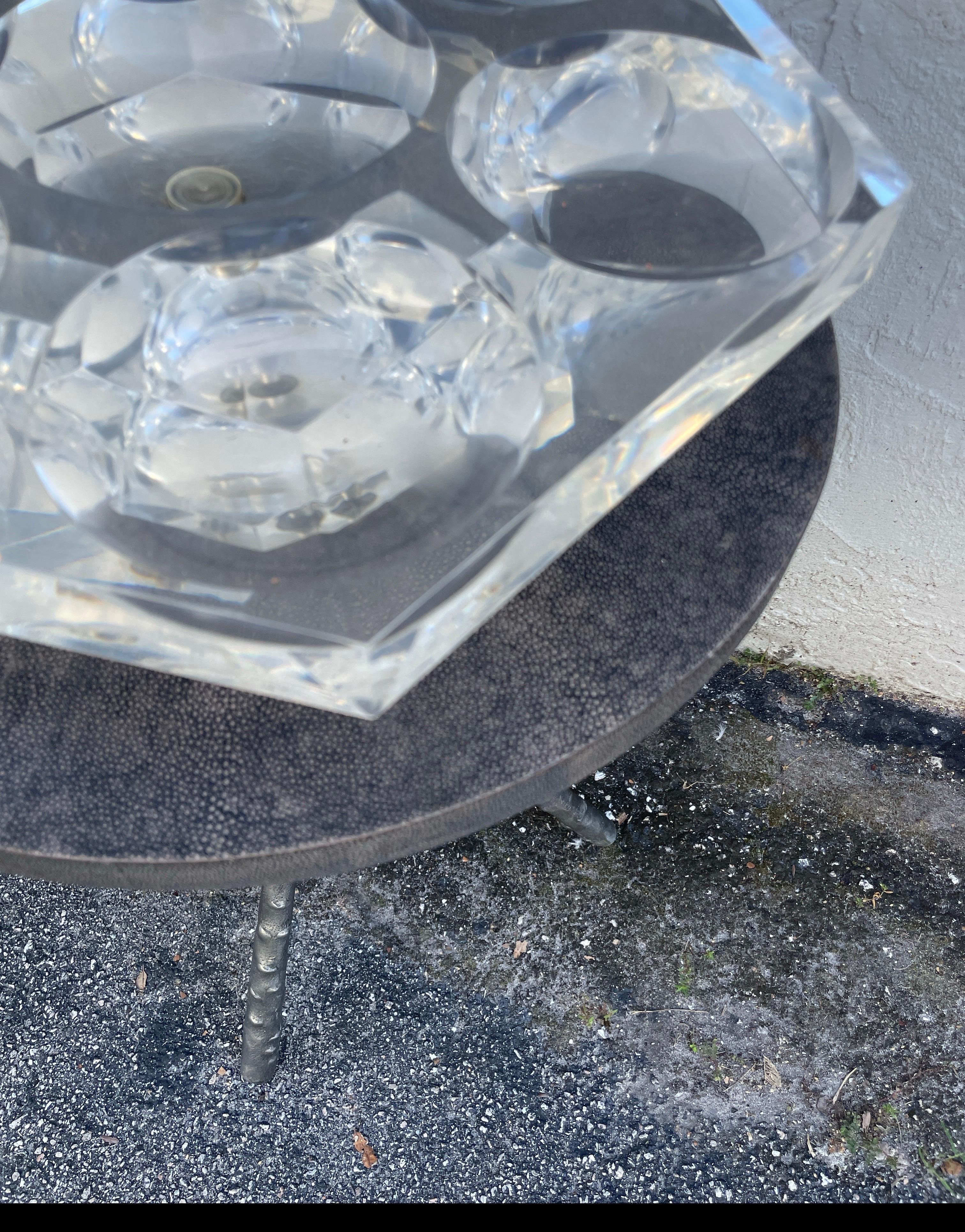 Vintage Large Lucite Lazy Susan For Sale 2