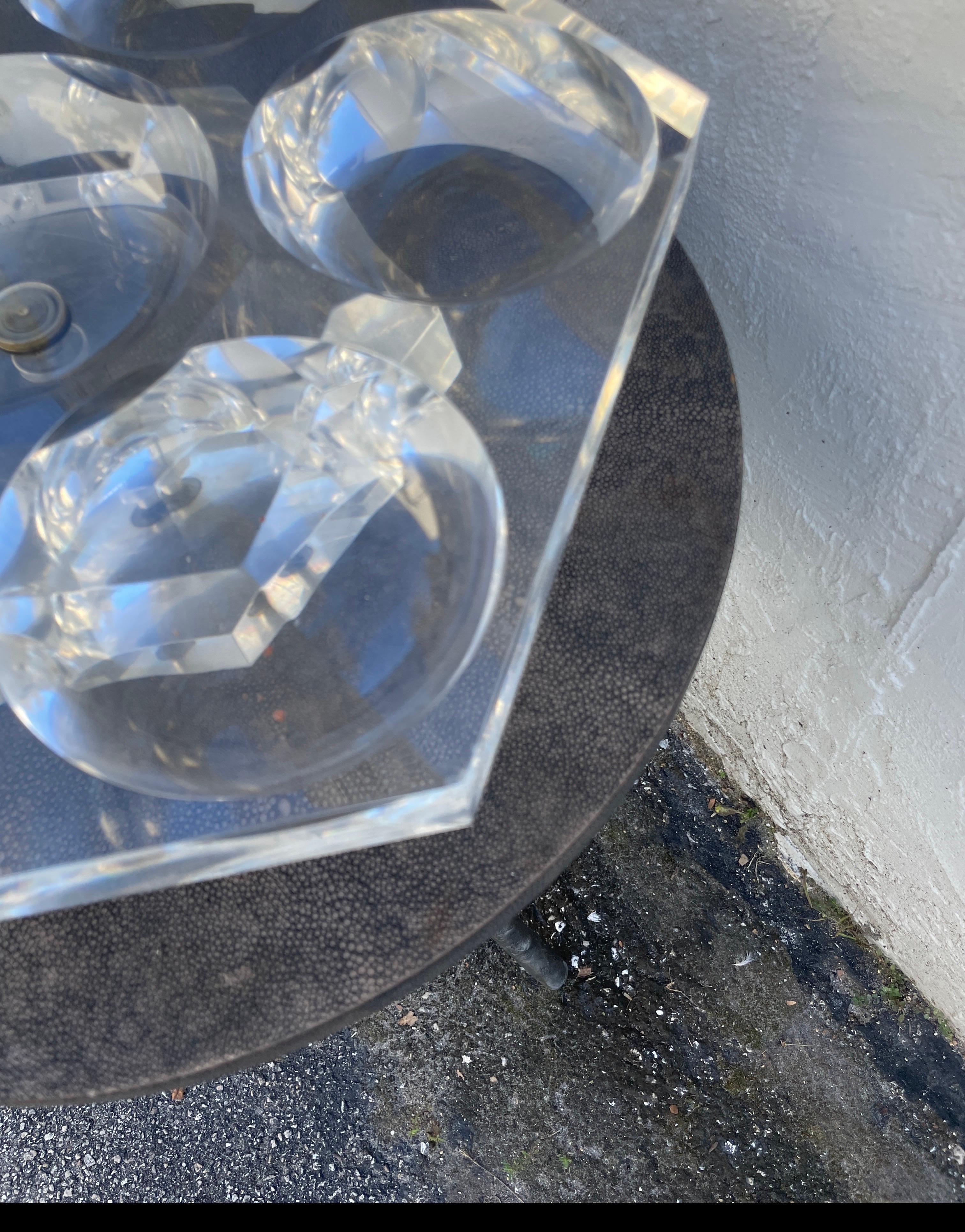Vintage Large Lucite Lazy Susan For Sale 3