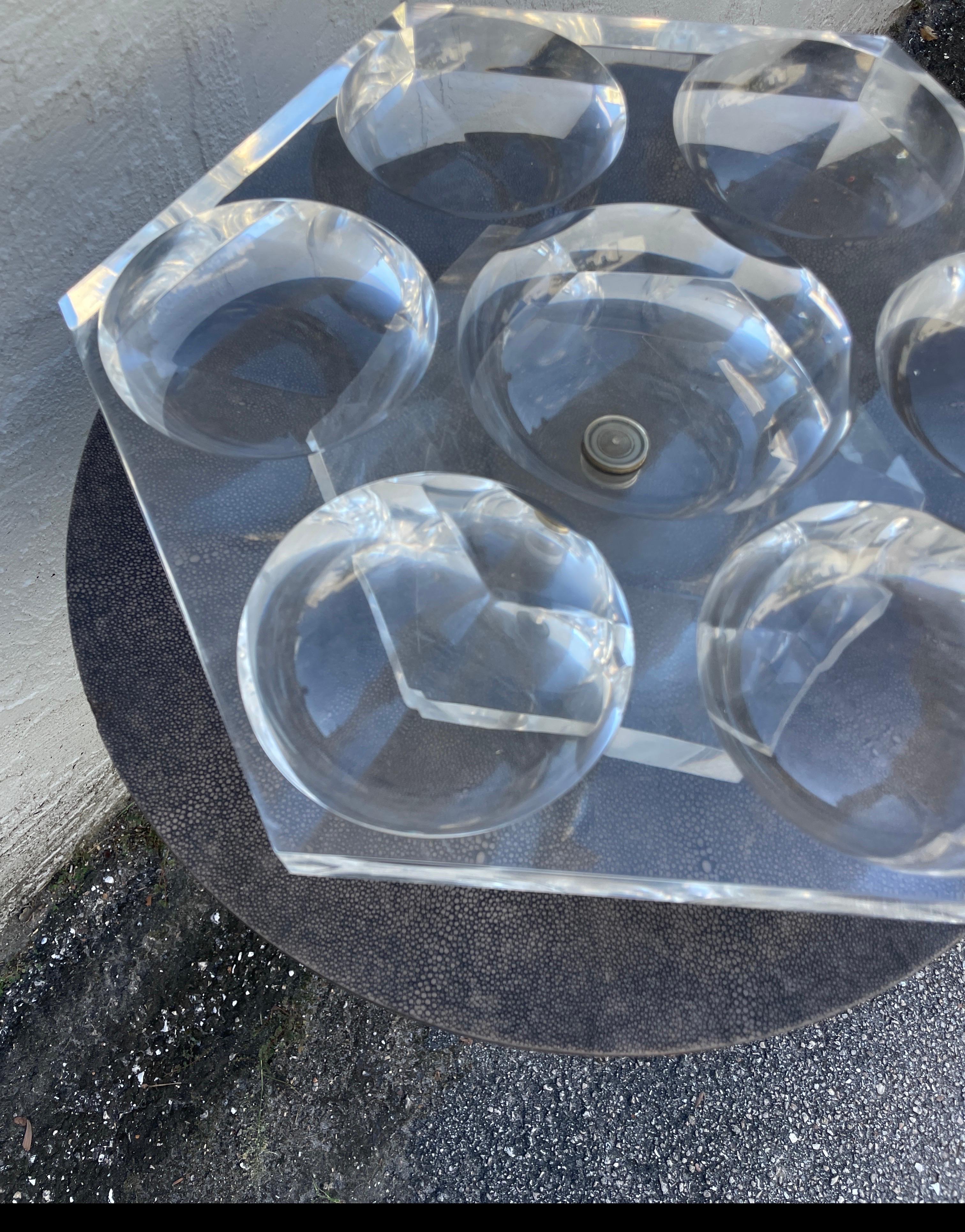 Vintage Large Lucite Lazy Susan For Sale 4