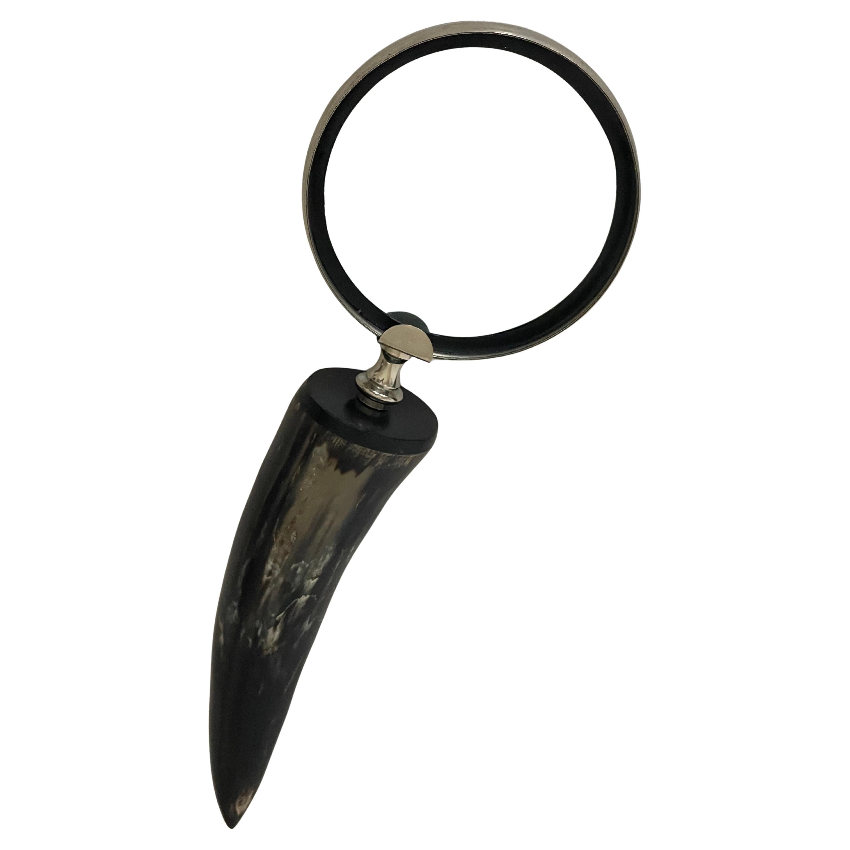 Vintage Large Magnifying Reading Glass with Horn Handke