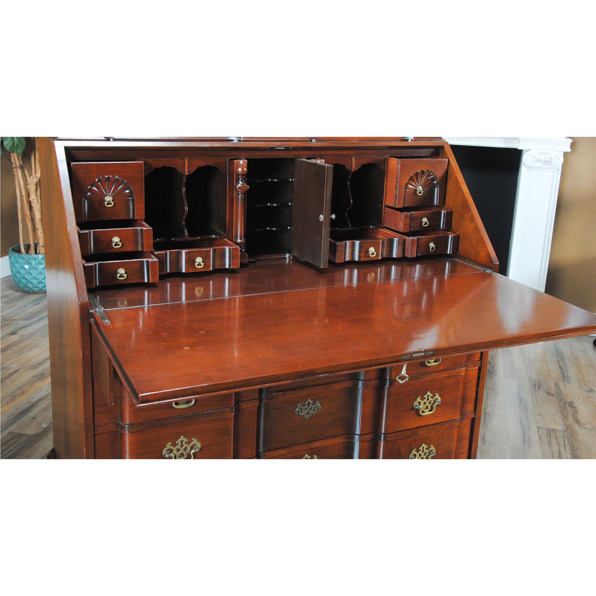 Vintage Large Mahogany Secretary Desk 4