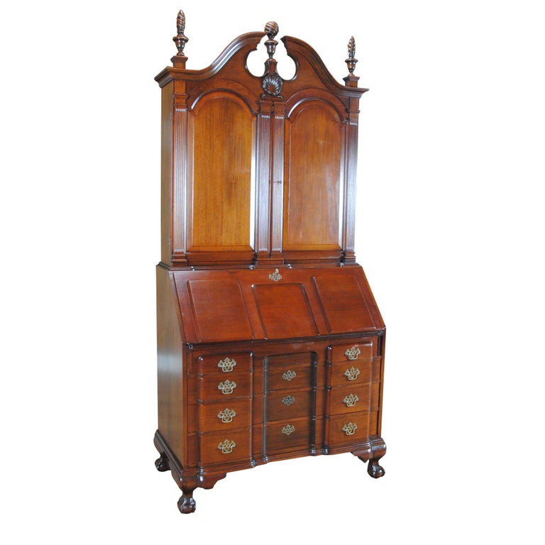 Vintage Large Mahogany Secretary Desk at 1stDibs