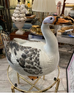 Vintage Large Italian Porcelain Duck Tureen