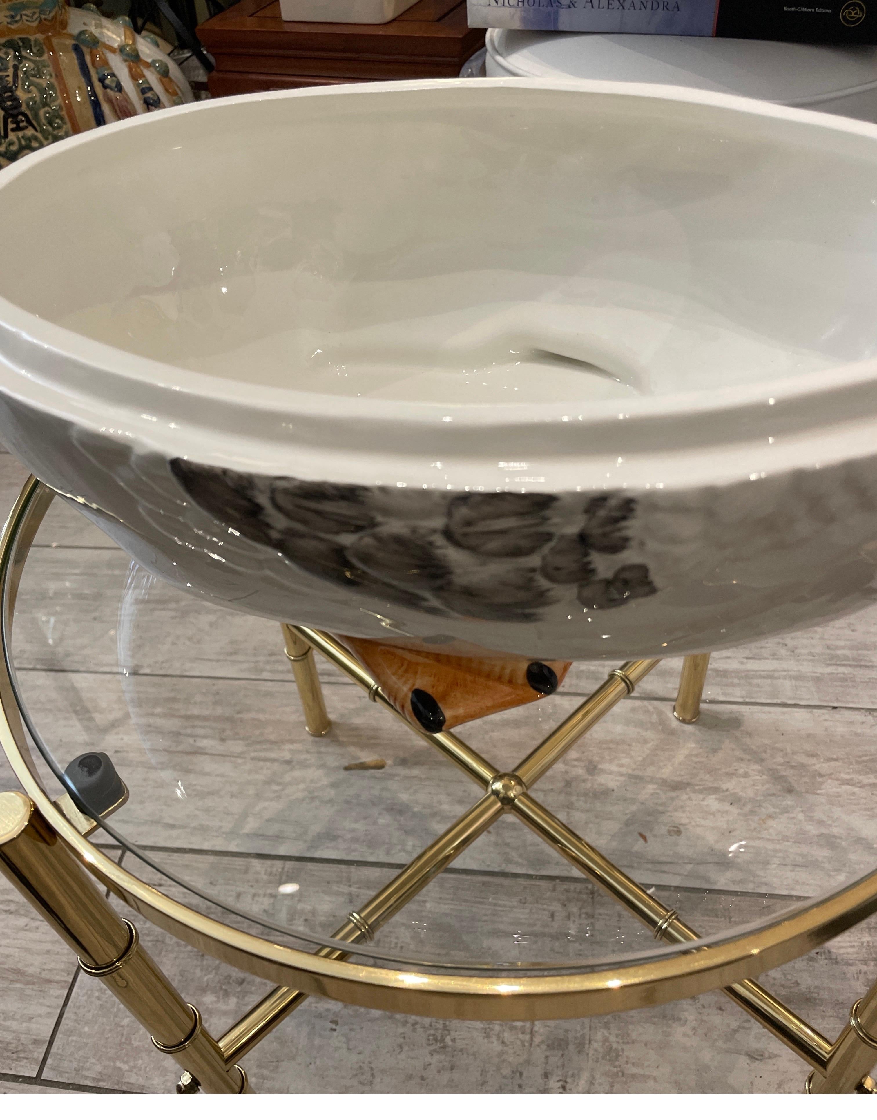 Sopera de pato de porcelana italiana vintage grande siglo XX en venta