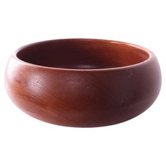 Vintage Large Massiff Teak Bowl from Denmark, 60s