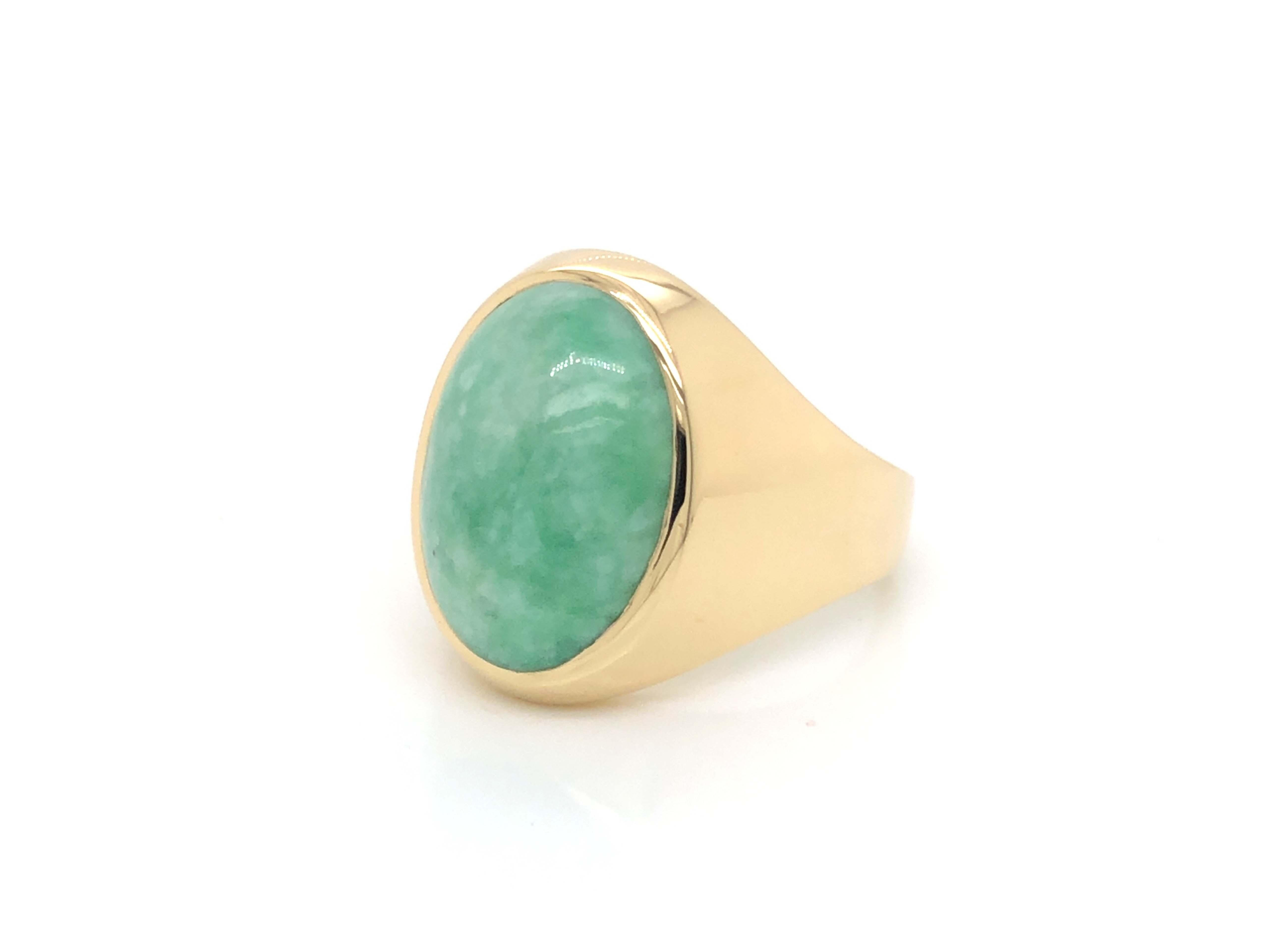 vintage mens jade ring