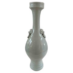 Große glasierte Vintage-Porzellanvase im Ming-Stil Celadon-Grün im Vintage-Stil mit Glasur, Celadon-Grün