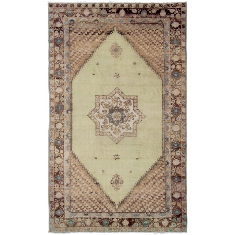 Vintage Large Moroccan Rug With Star, Large Moroccan Rug