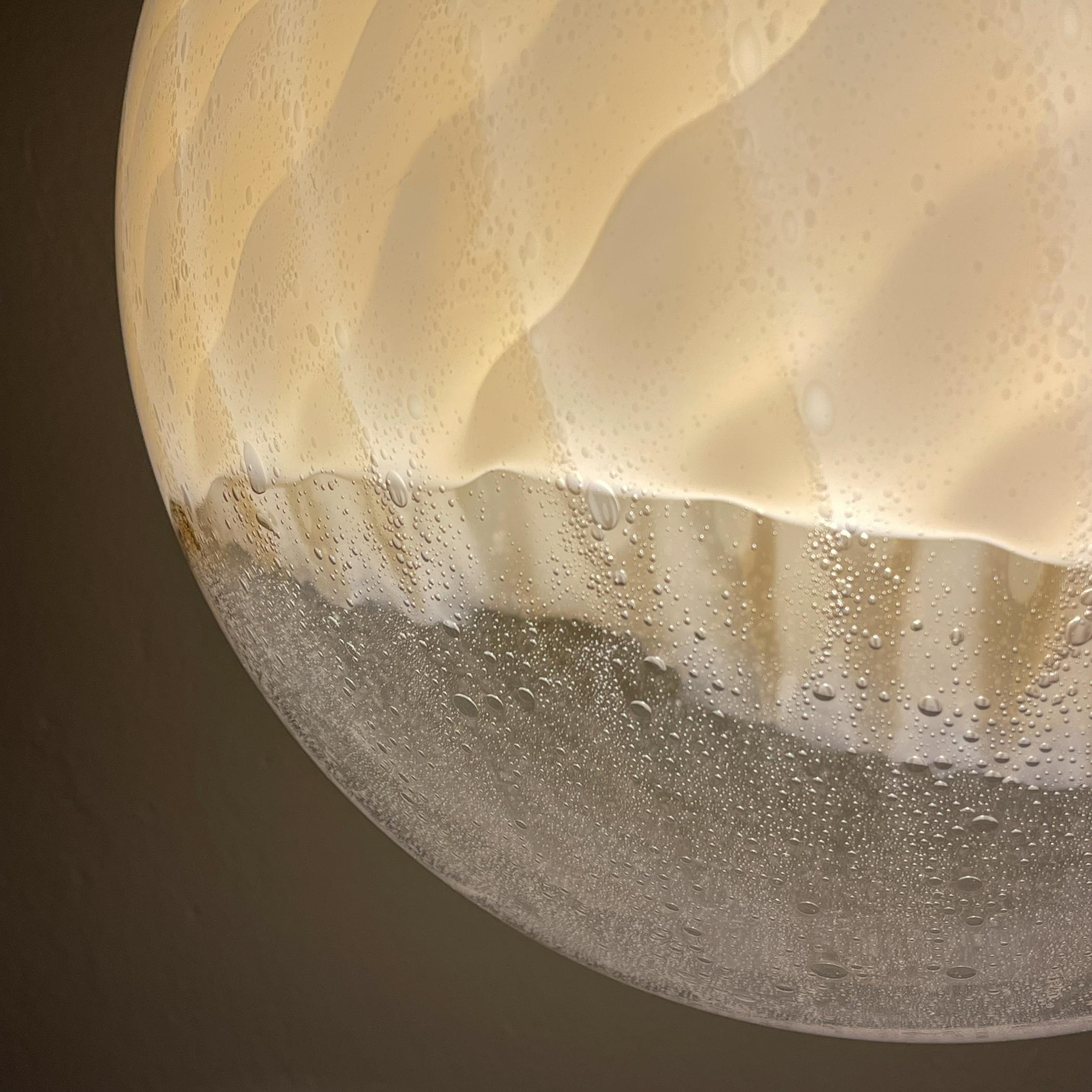Vintage large murano ball pendant lamp by VeArt, Italy 1970s For Sale 5