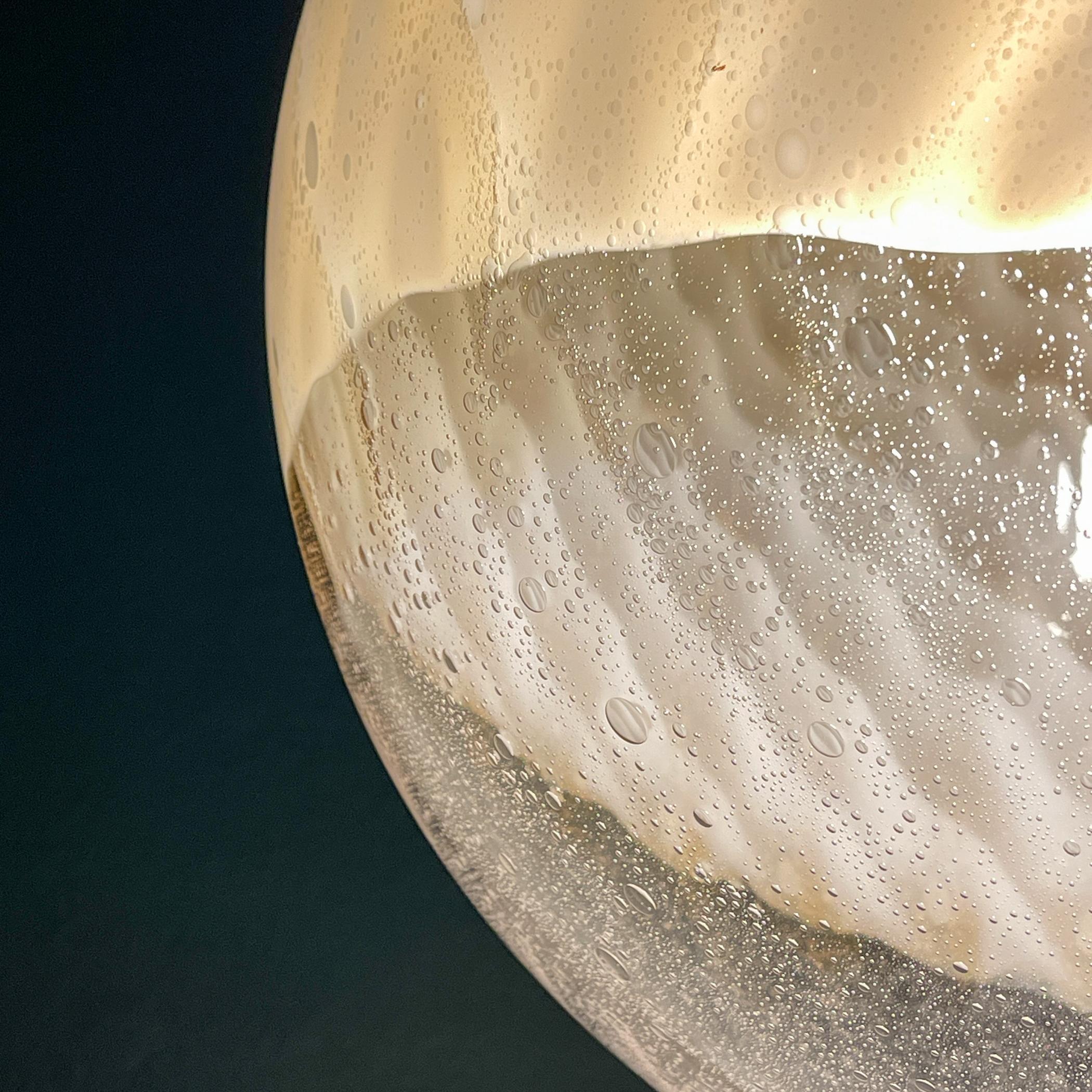 Mid-Century Modern Vintage large murano ball pendant lamp by VeArt, Italy 1970s For Sale