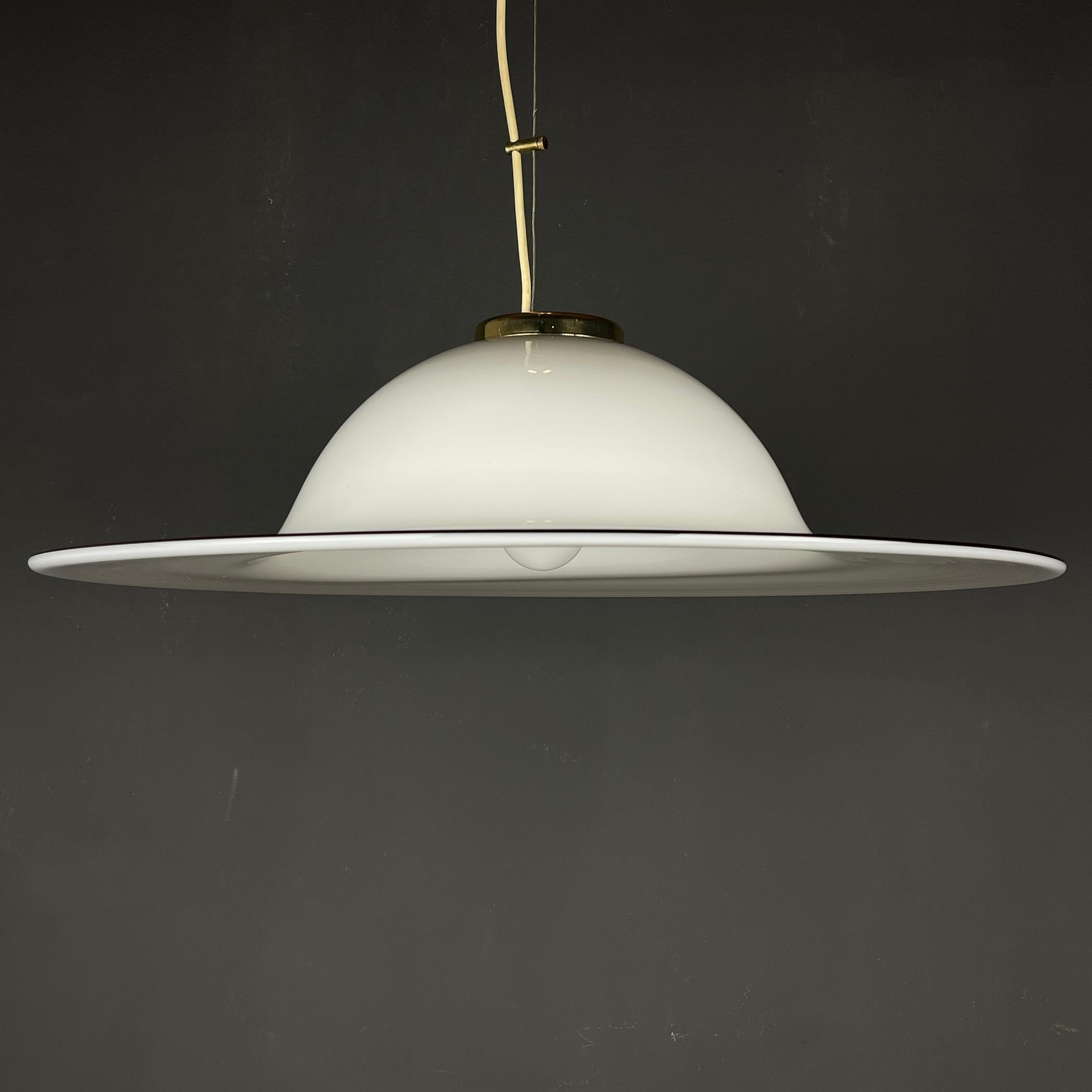 Mid-Century Modern Vintage Large Murano Glass Pendant Lamp, Italy, 1970s For Sale