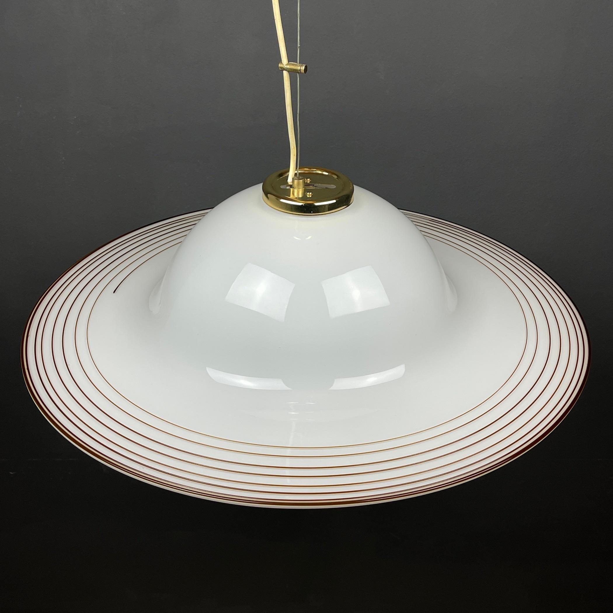 20th Century Vintage Large Murano Glass Pendant Lamp, Italy, 1970s For Sale