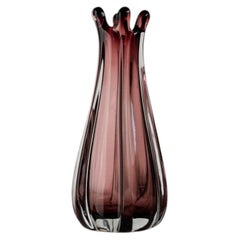 Große Vintage-Vase aus Murano-Glas, organische Form in Beerenfarben, 1960er Jahre