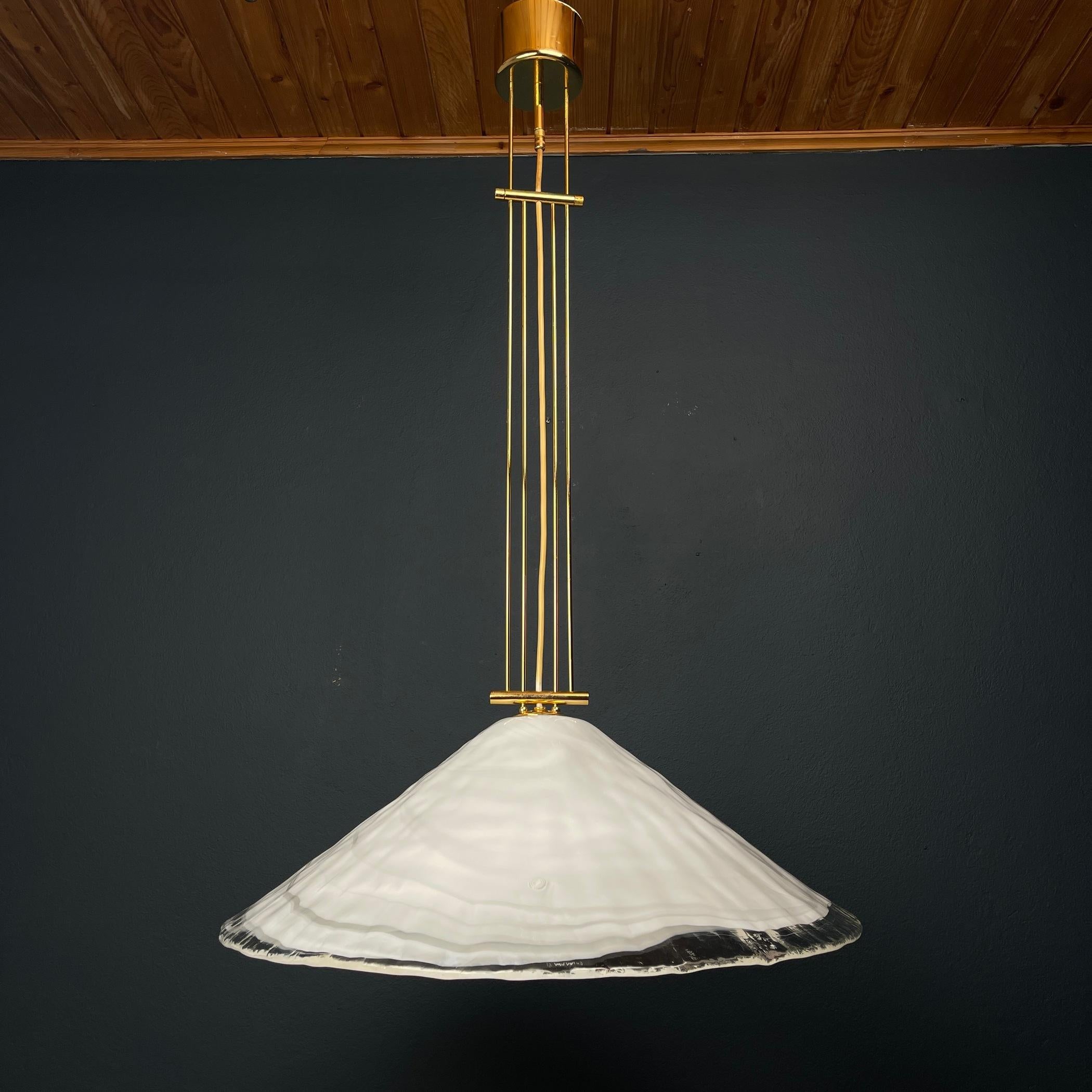 Grande lampe suspendue Murano vintage par 