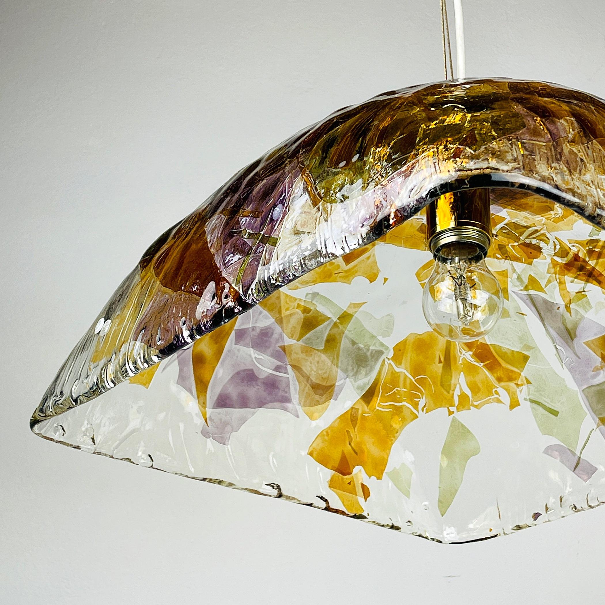 Murano Glass Vintage Large Murano Pendant Lamp by Manufacture 