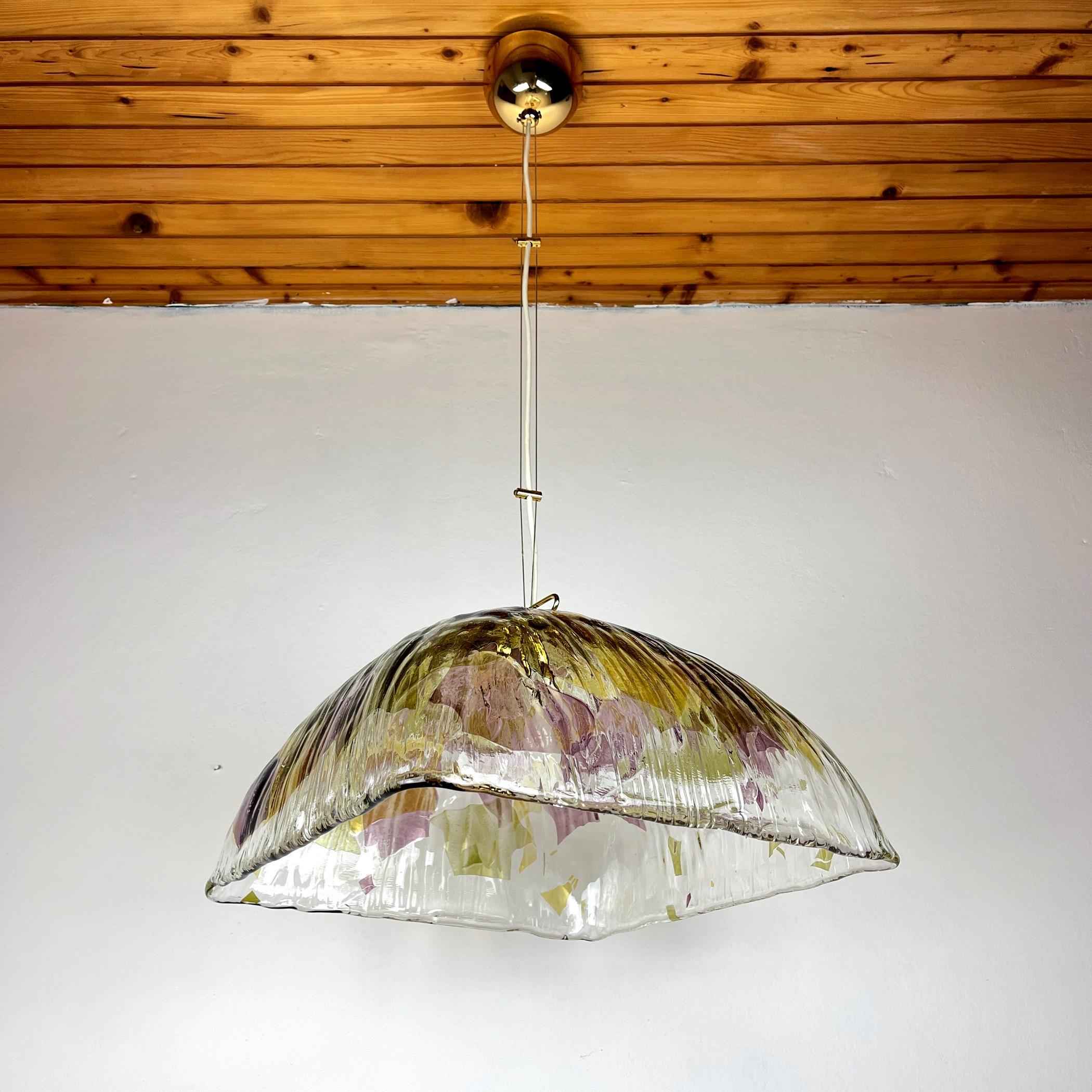 Vintage Large Murano Pendant Lamp by Manufacture 