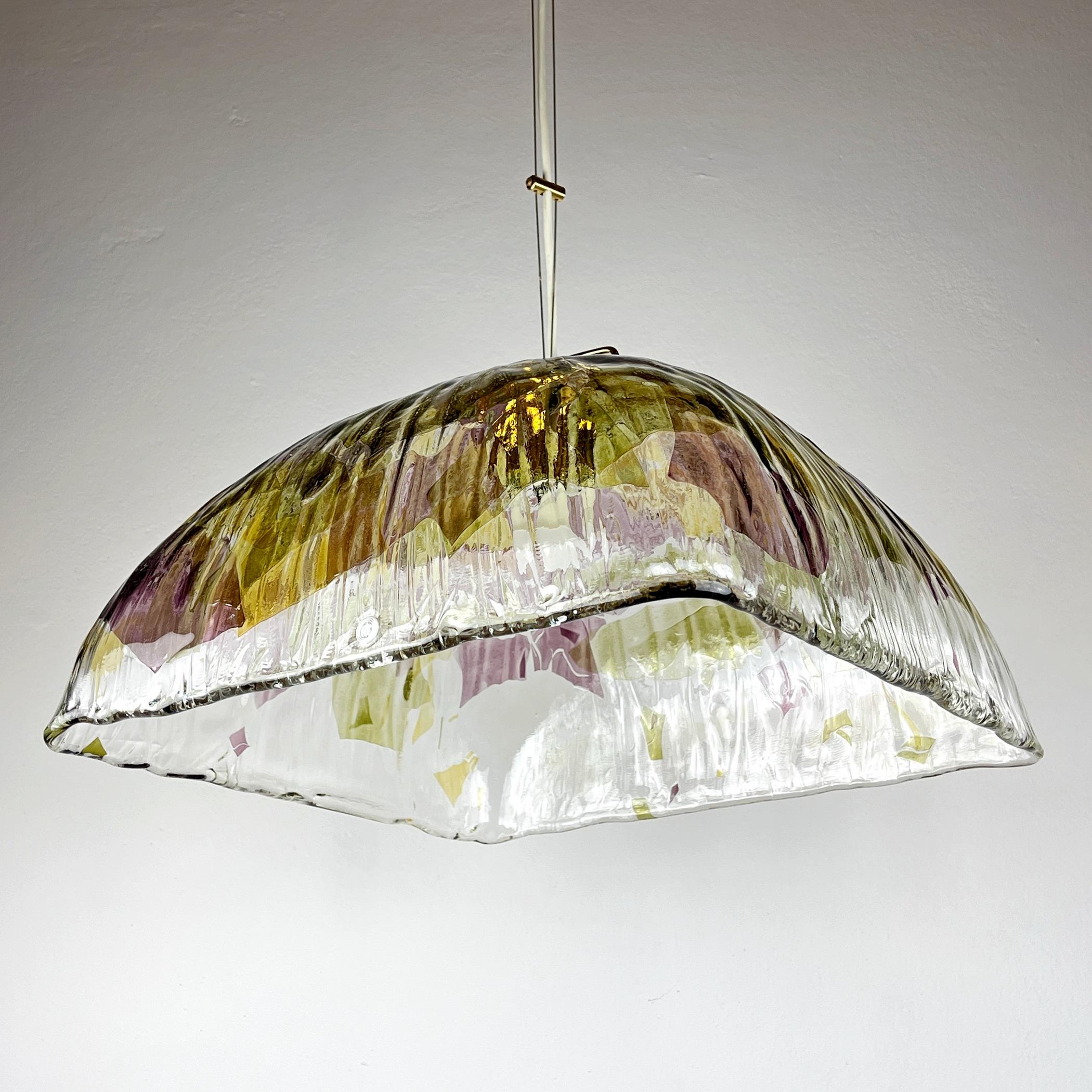 Vintage Large Murano Pendant Lamp by Manufacture 