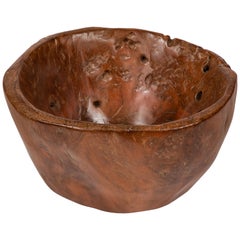 Vintage Large Nepoli Teak Burl Wood Bowl