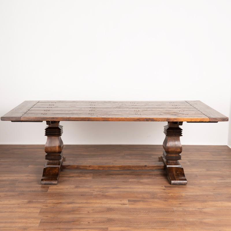 Danish Vintage Large Oak Farm Plank Top Table Dining Table