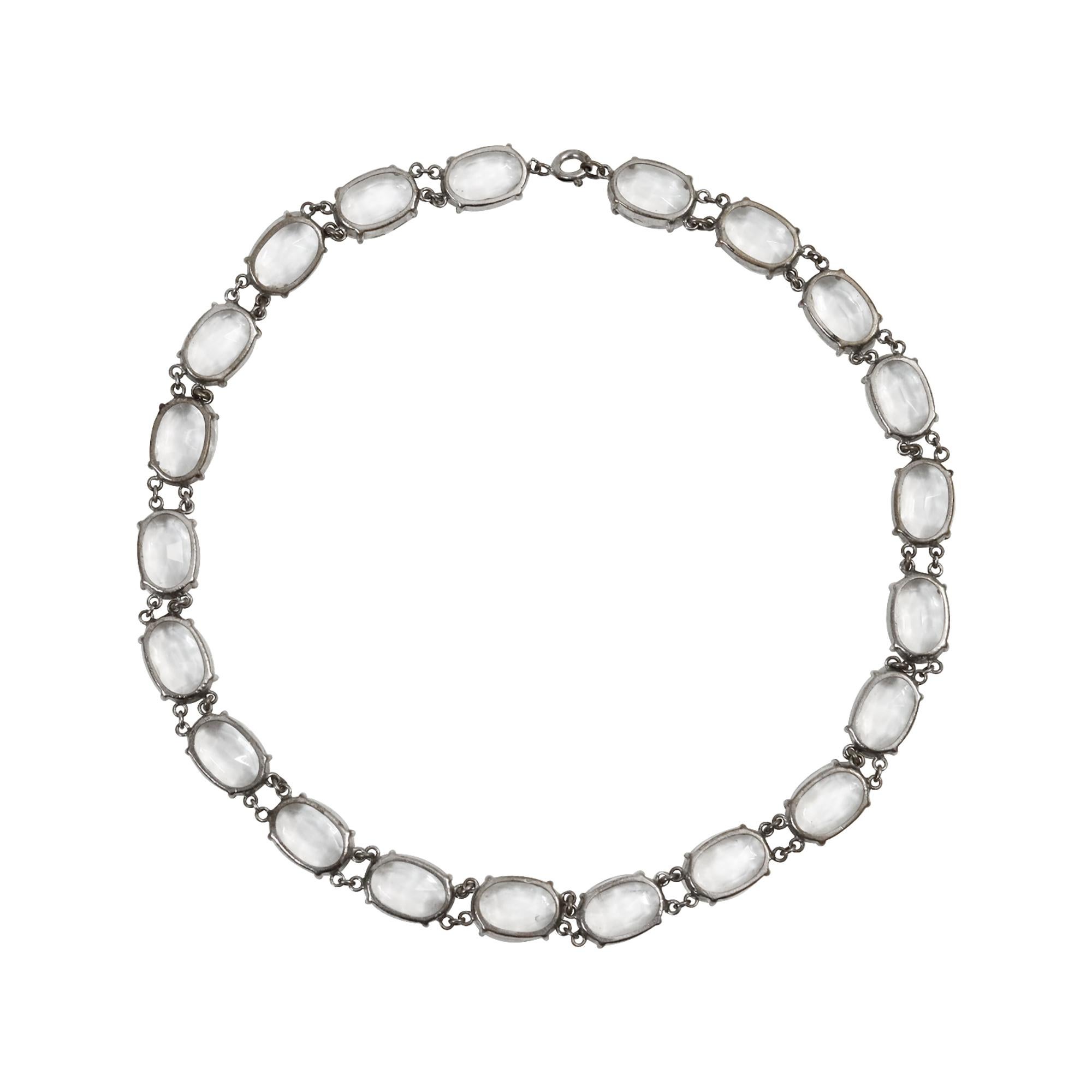 Collana ovale ovale di cristallo aperto, circa 1960, d'epoca in vendita 5