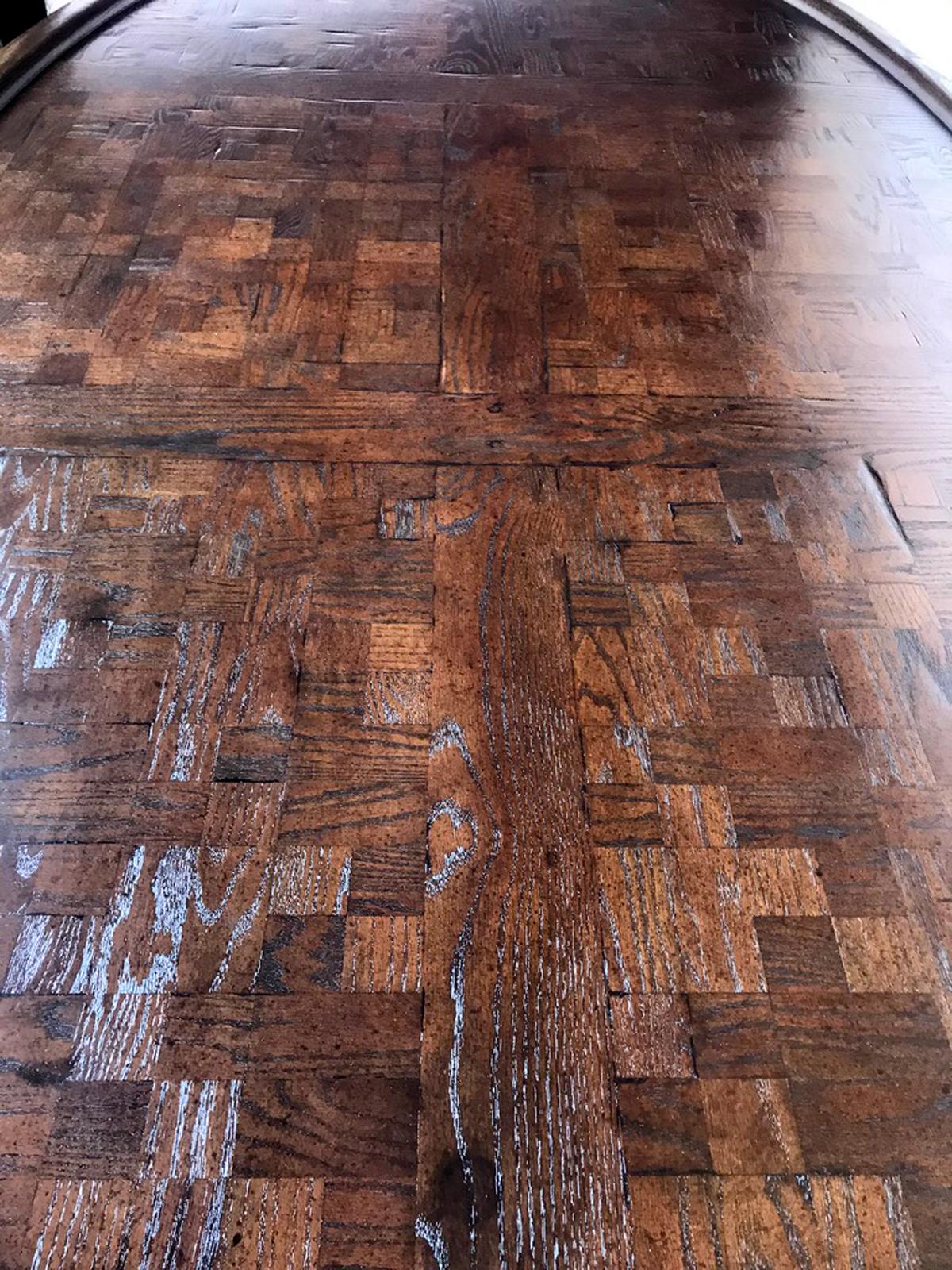 Vintage Large Oval Conference or Center Table in Oak 3