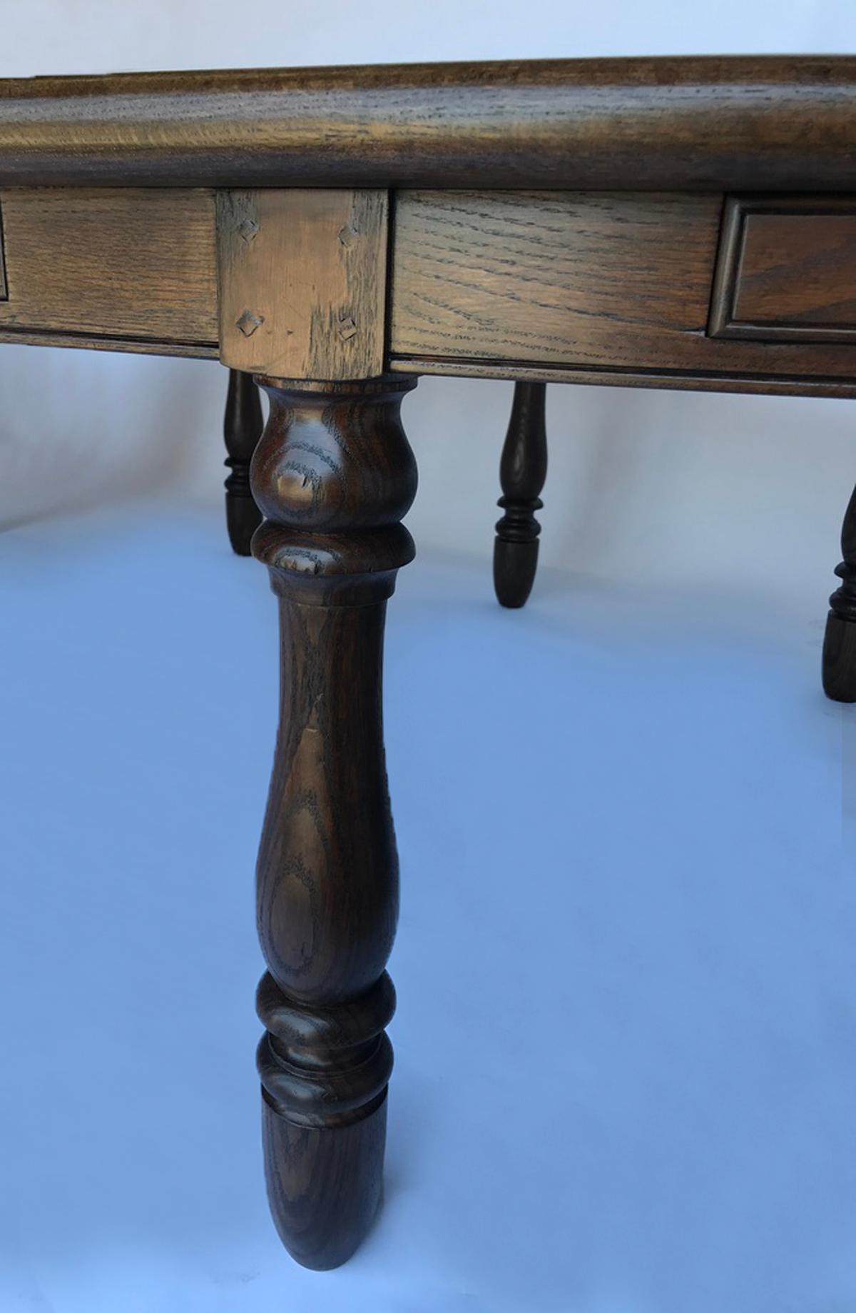 Vintage Large Oval Conference or Center Table in Oak 1