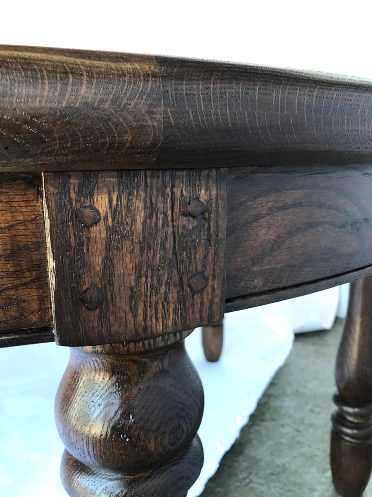 Vintage Large Oval Conference or Center Table in Oak 2