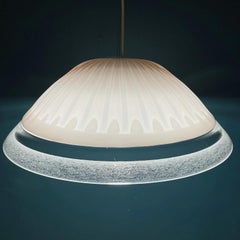 Vintage large pink murano glass chandelier Italy 1970s Mid-century lighting