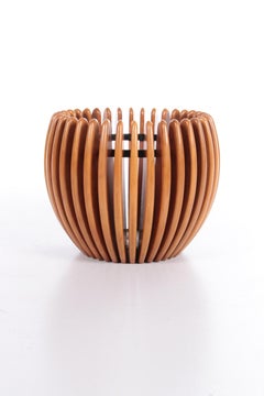 Vintage Large Plant Pot Made of Wood, France