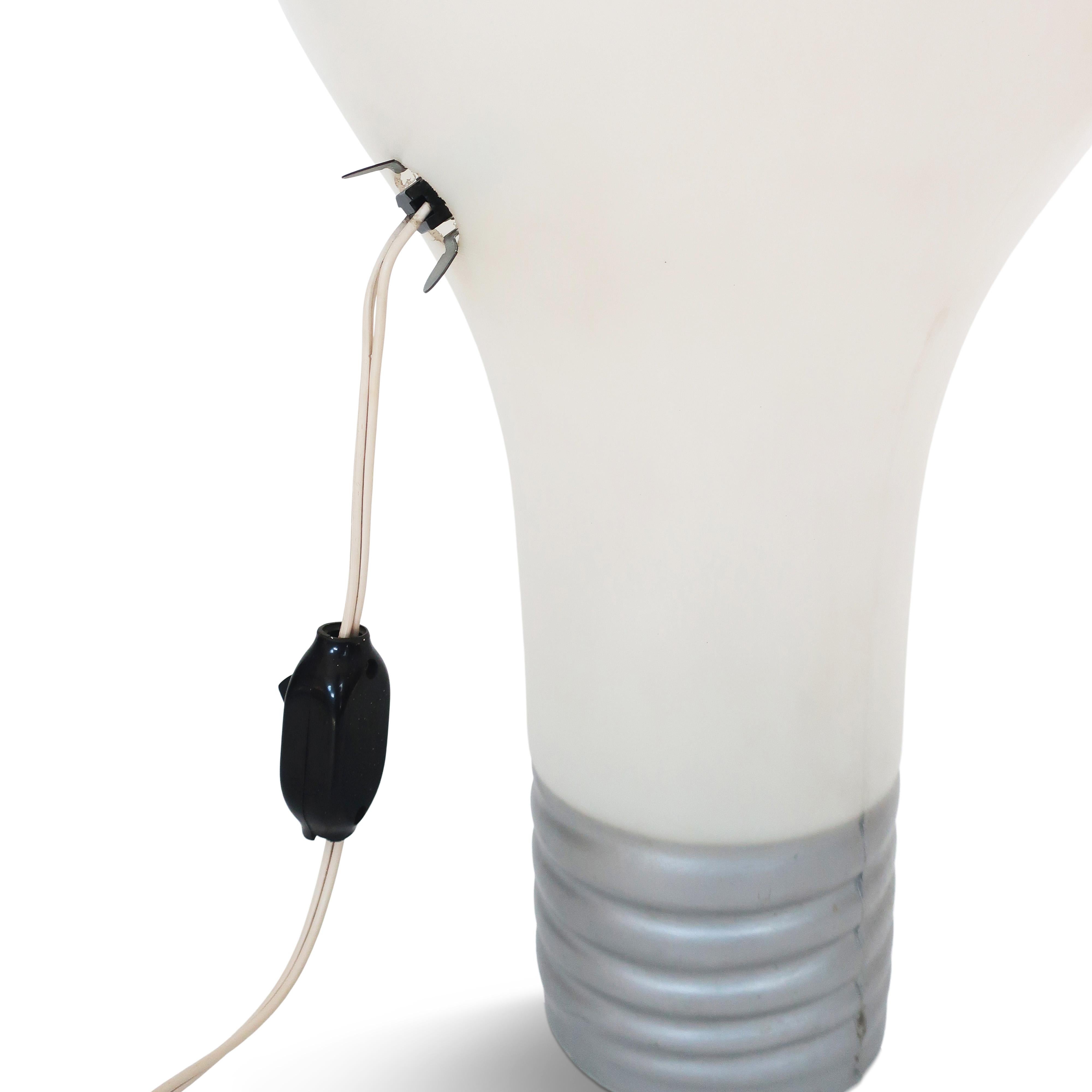 Post-Modern Vintage Large Plastic Lightbulb Lamp