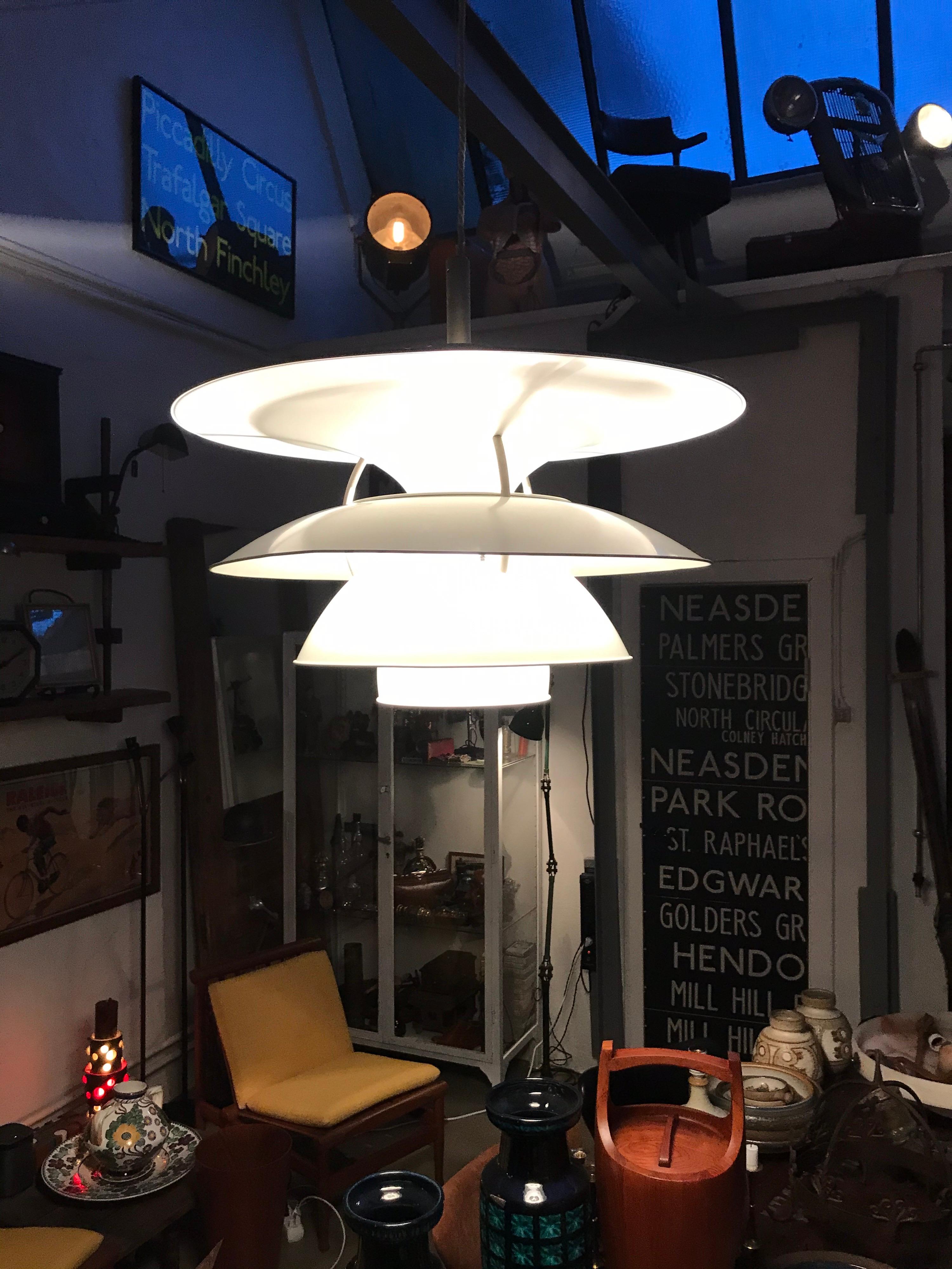 Aluminum Iconic Vintage Large P. Henningsen PH6 Charlottenborg Chandalier with Provenance