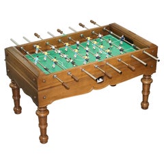 Vintage Large Professional Foosball Table Football Oak Frame Steel Players