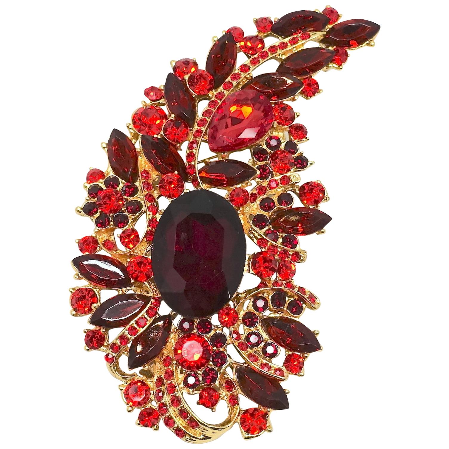 large red brooch