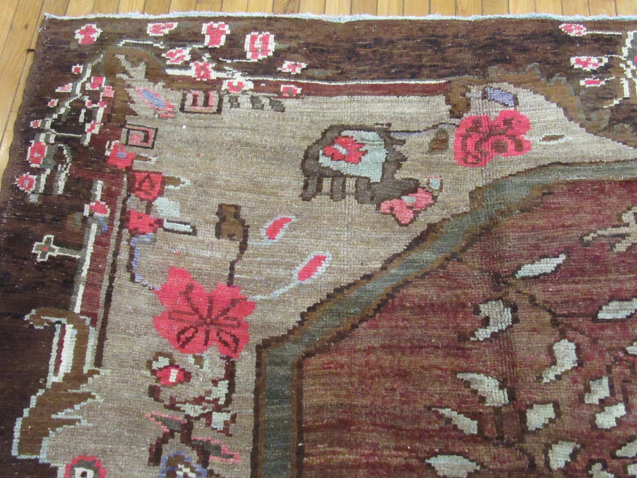 Large Room Size Vintage Hand Knotted Wool Turkish Rug For Sale 5