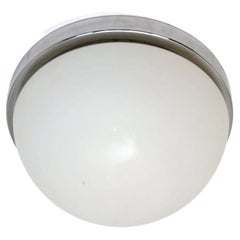 Vintage Large Round Ceiling Light Glasshutte Limburg