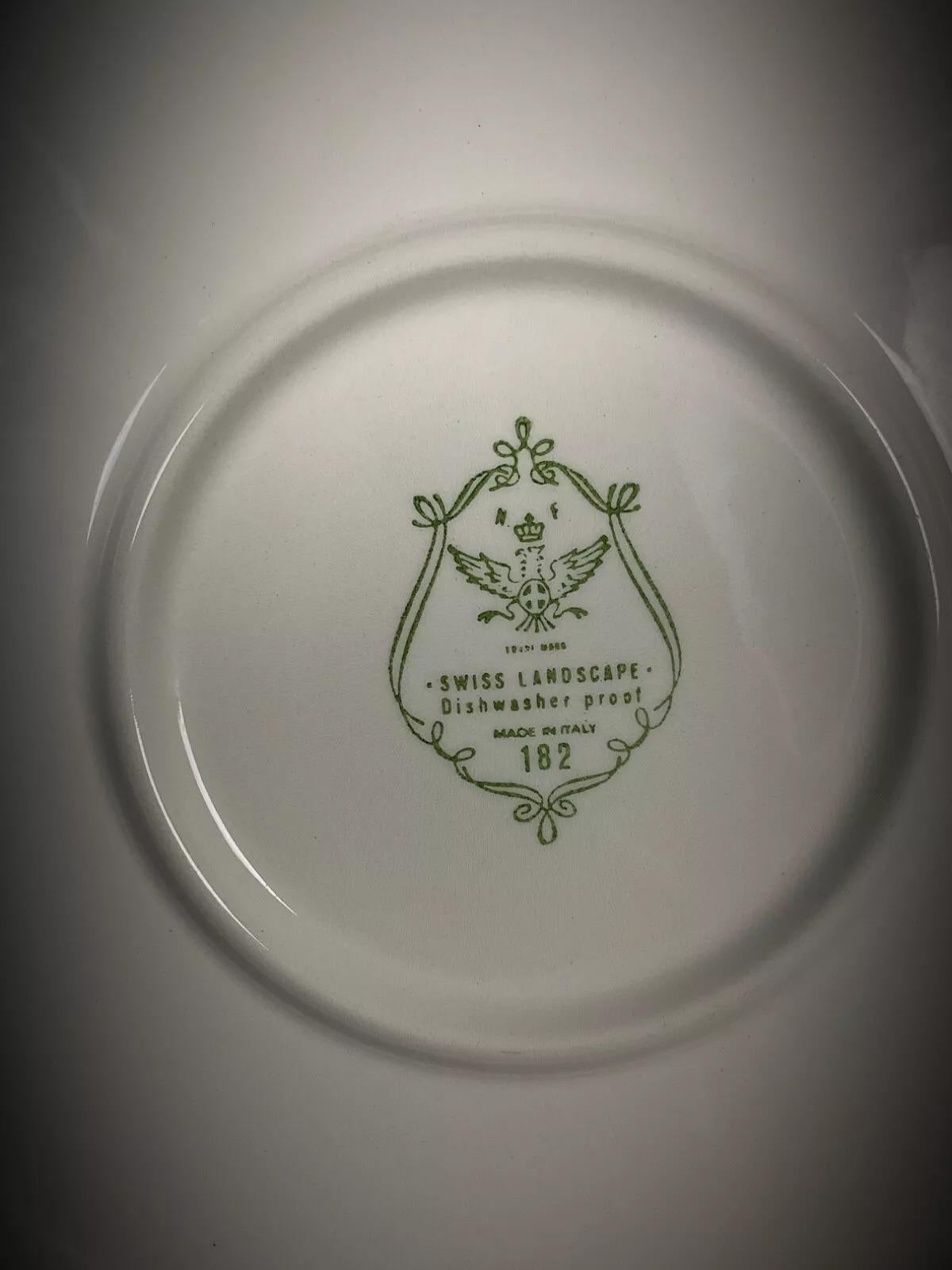 Vintage Large Round Faience Plate 