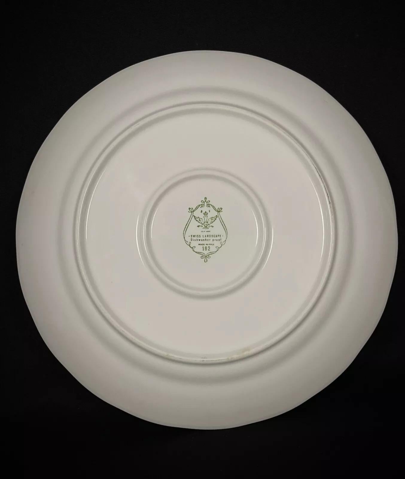 Vintage Large Round Faience Plate 