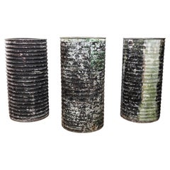 Used Large Round Galvanised Water Trough Tall