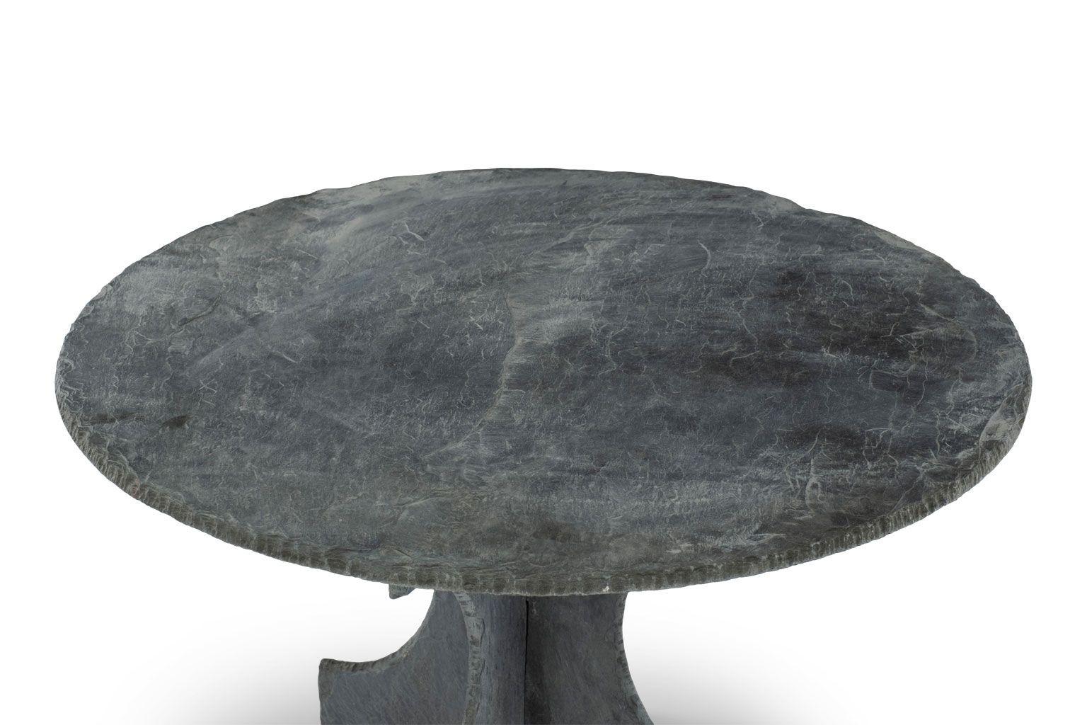 Late 20th Century Vintage Large Round Slate Table